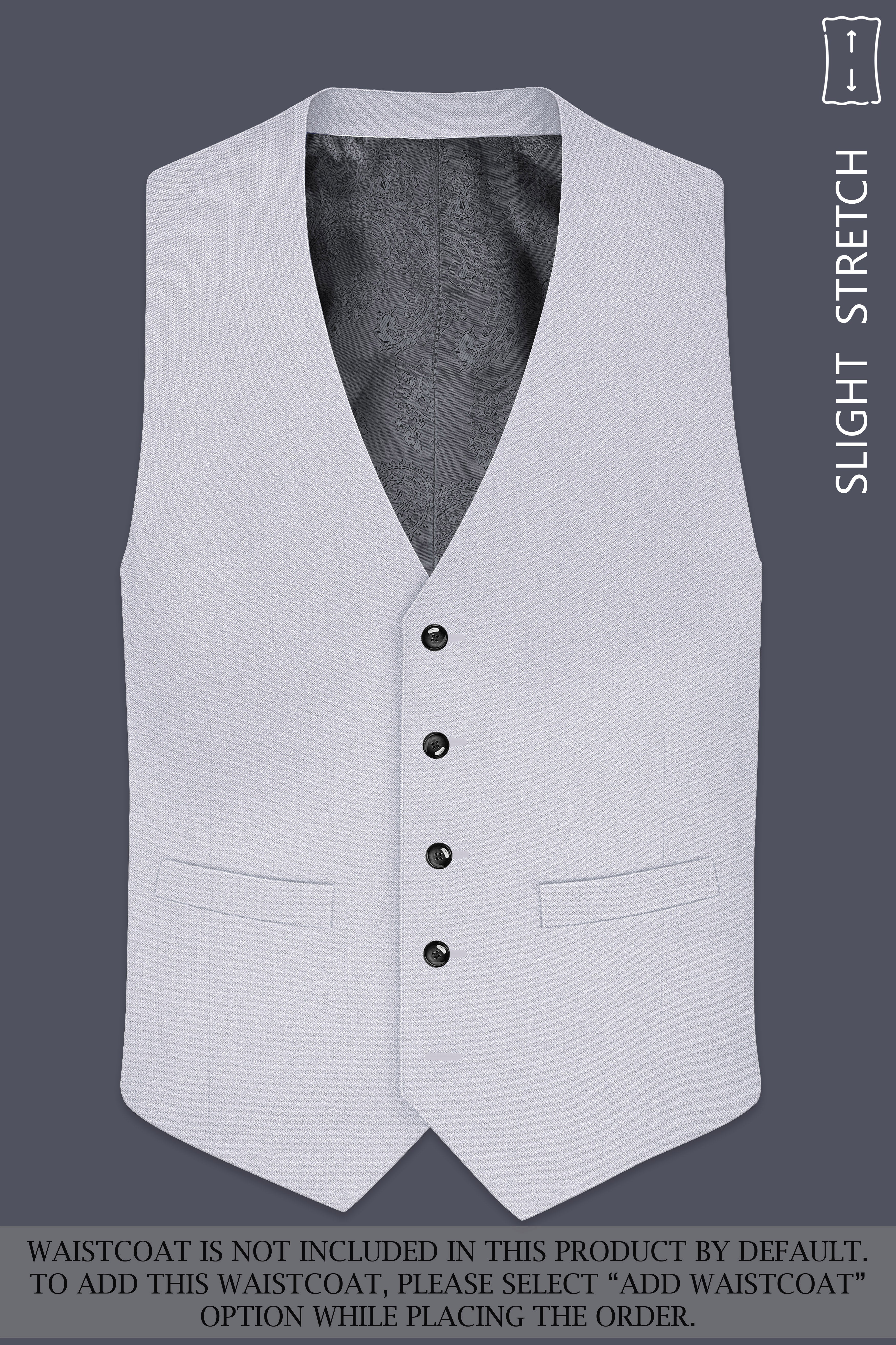 Prism-Chalice Gray Diamond Textured Wool Rich Slight Stretch Single Breasted Suit