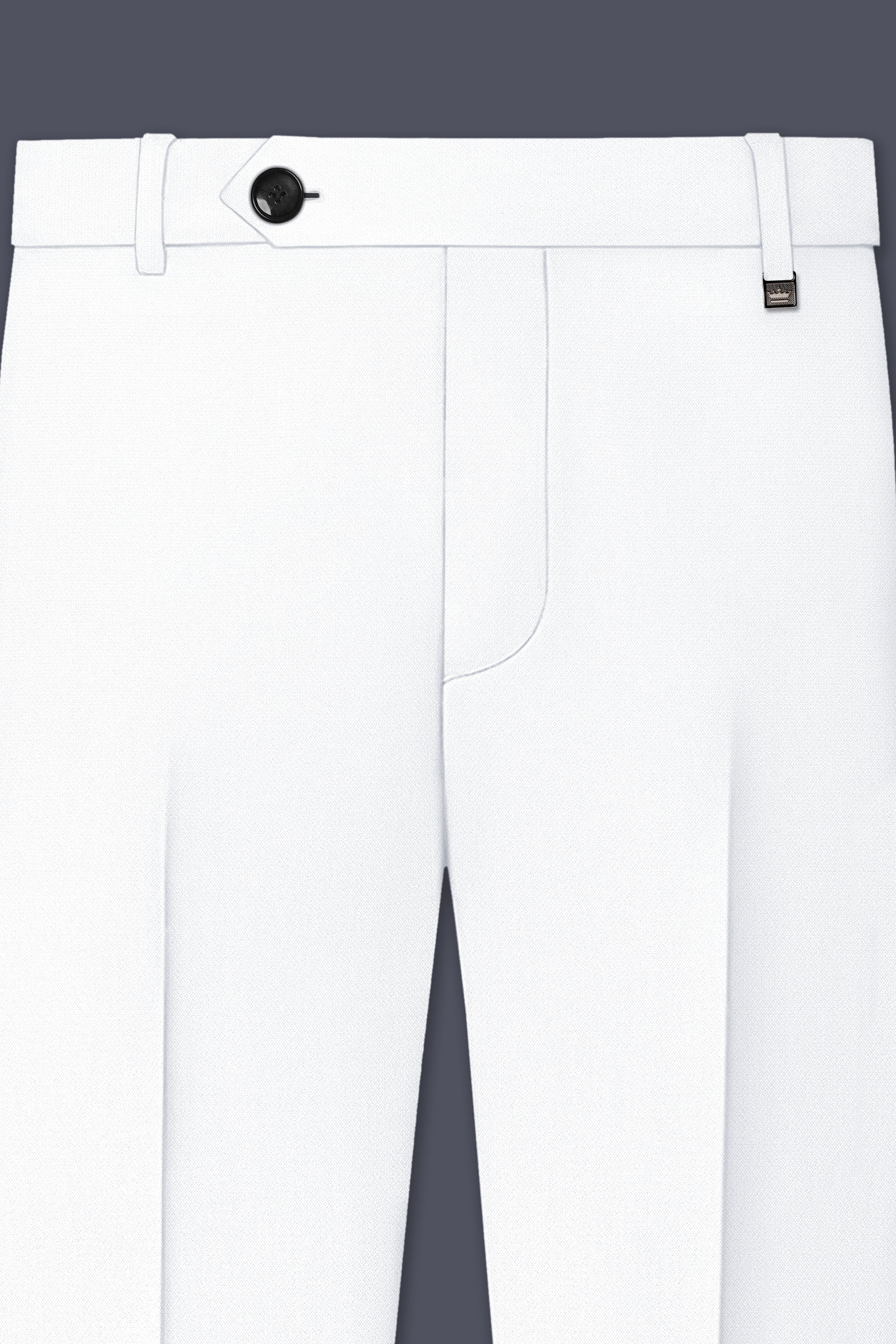 Sterling-Bright White Diamond Textured Wool Rich Slight Stretch Single Breasted Suit