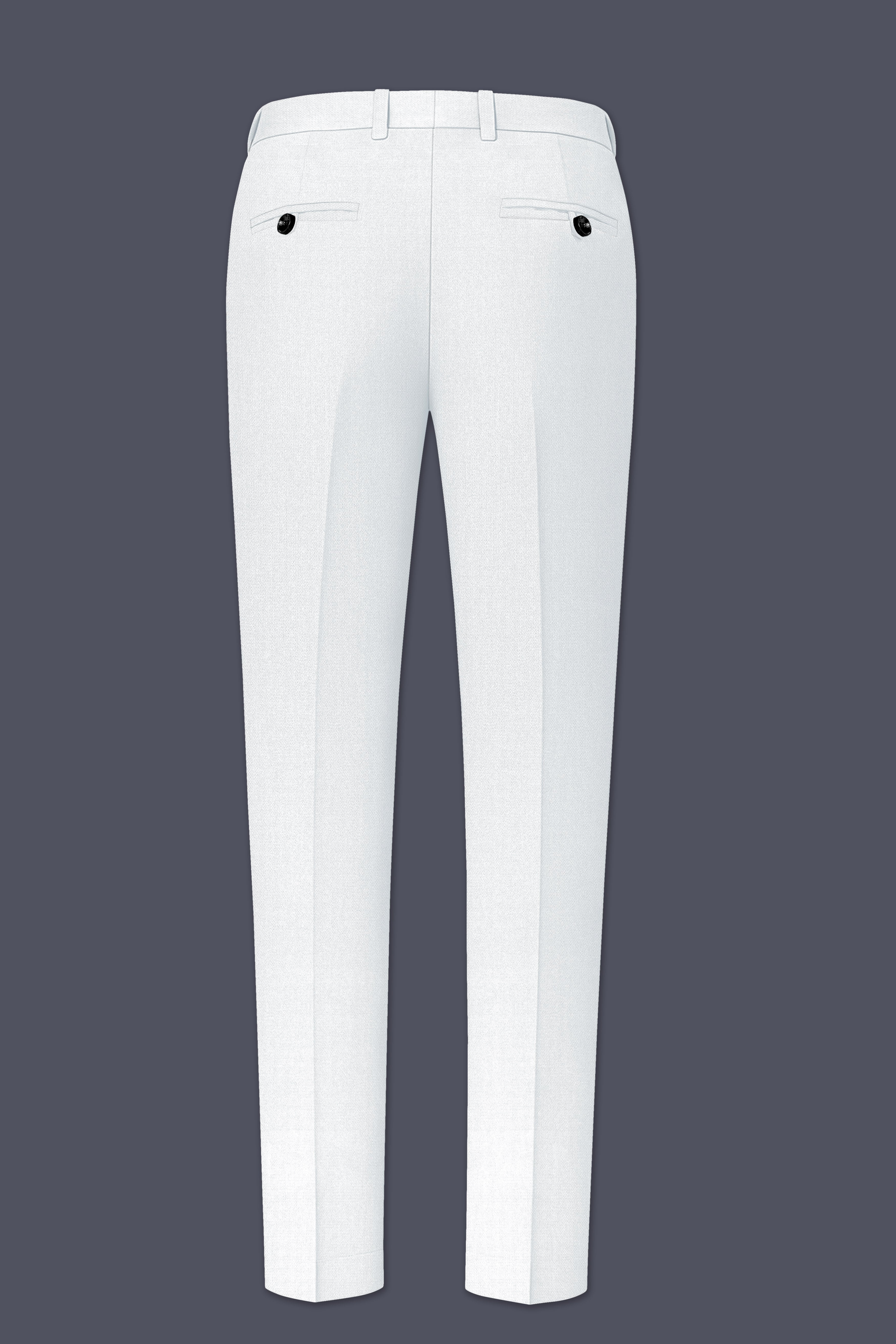 Sterling-Bright White Diamond Textured Wool Rich Slight Stretch Single Breasted Suit