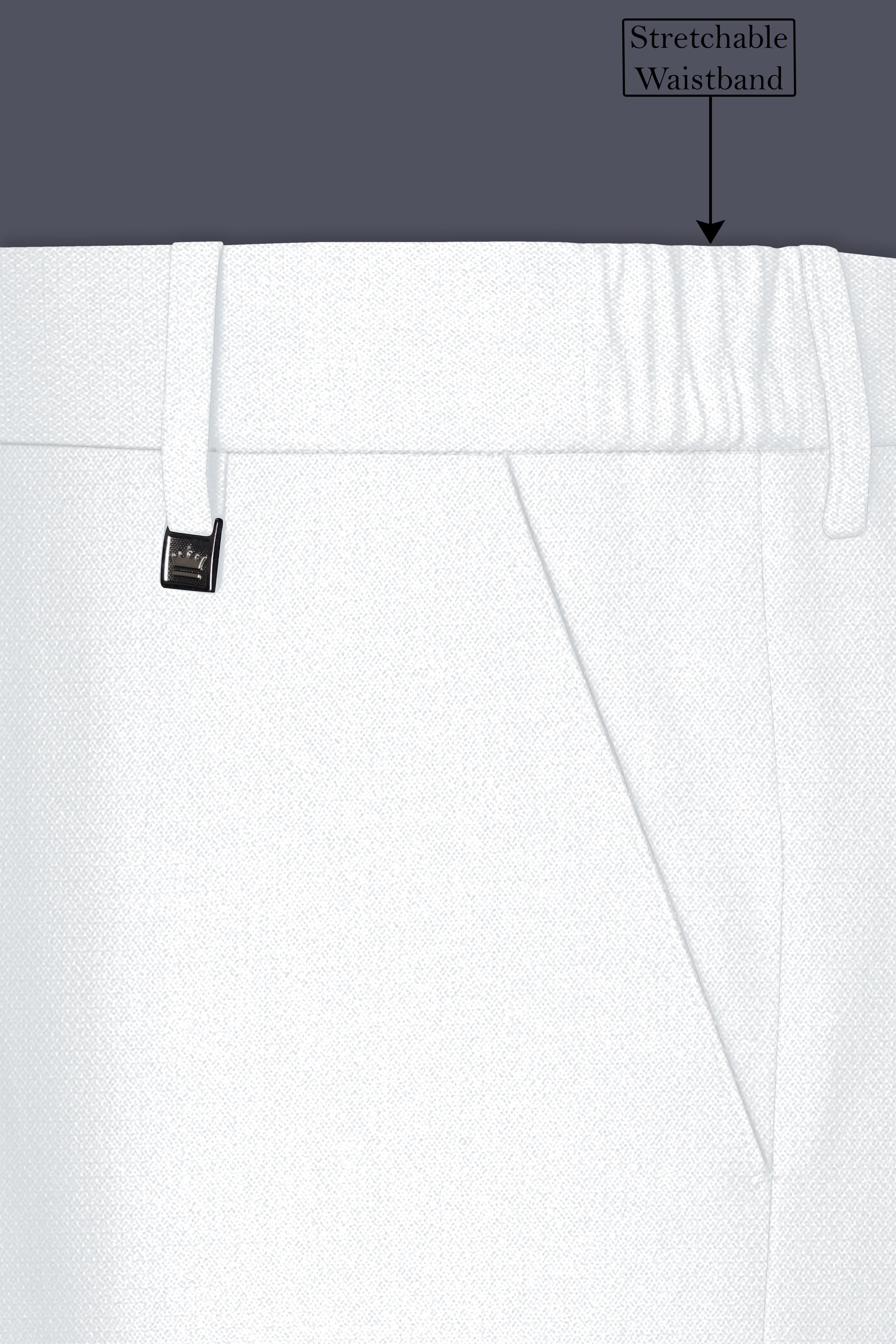 Sterling-Bright White Diamond Textured Wool Rich Slight Stretch Single Breasted Suit