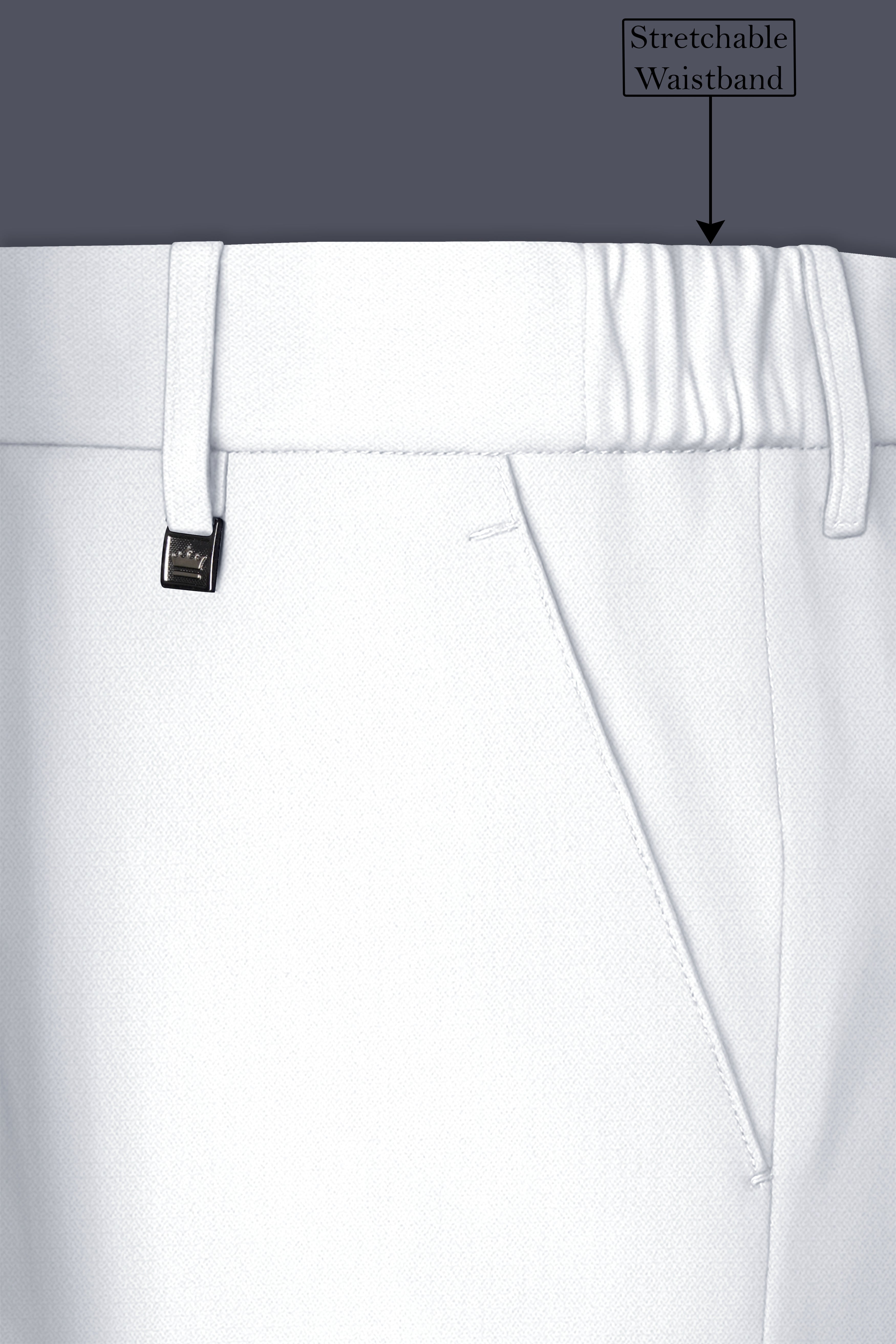 Sterling-Bright White Diamond Textured Wool Rich Slight Stretch Single Breasted Suit