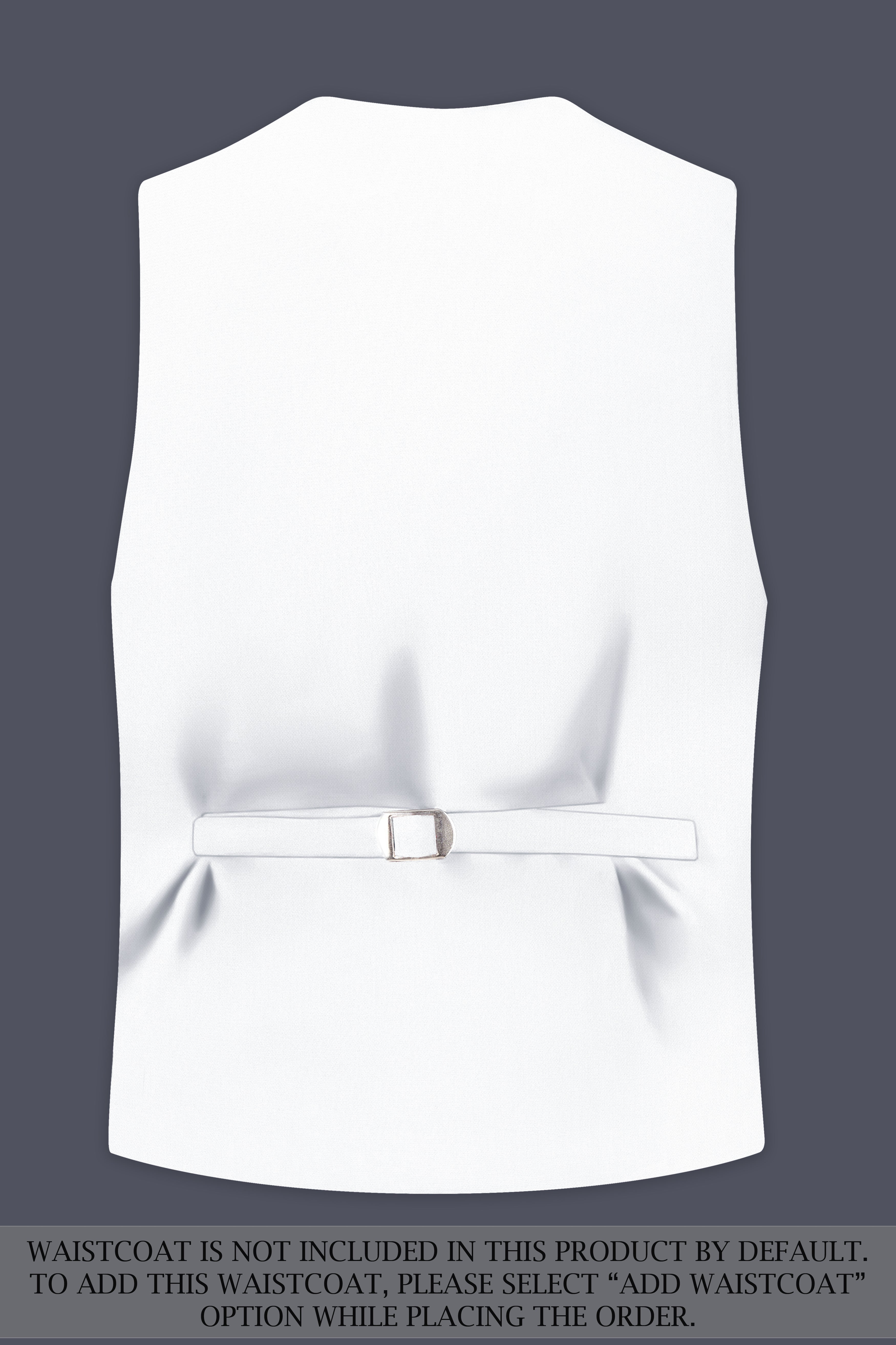 Sterling-Bright White Diamond Textured Wool Rich Slight Stretch Single Breasted Suit
