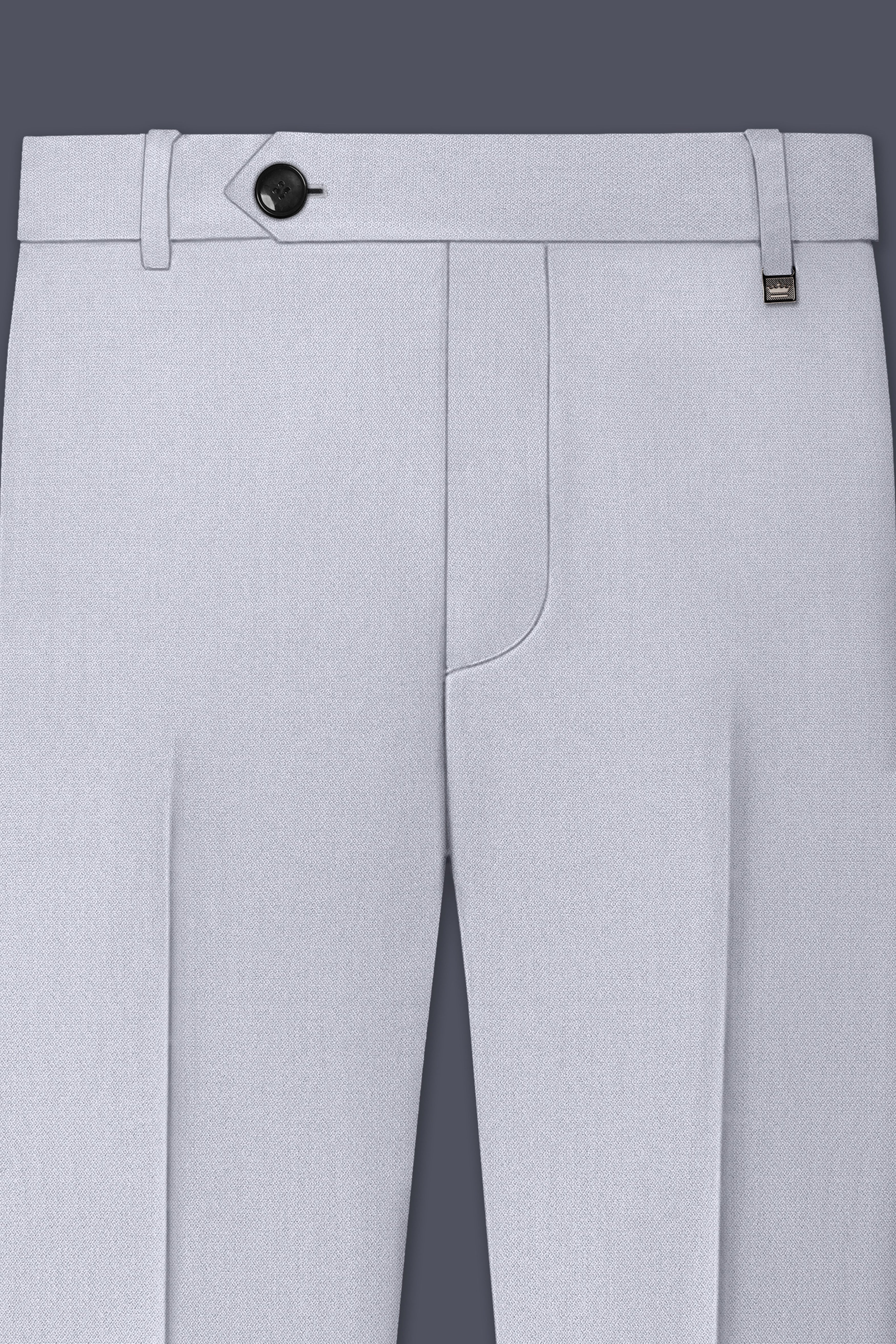 Mist-Spun Pearl Gray Diamond Textured Wool Rich Slight Stretch Single Breasted Suit