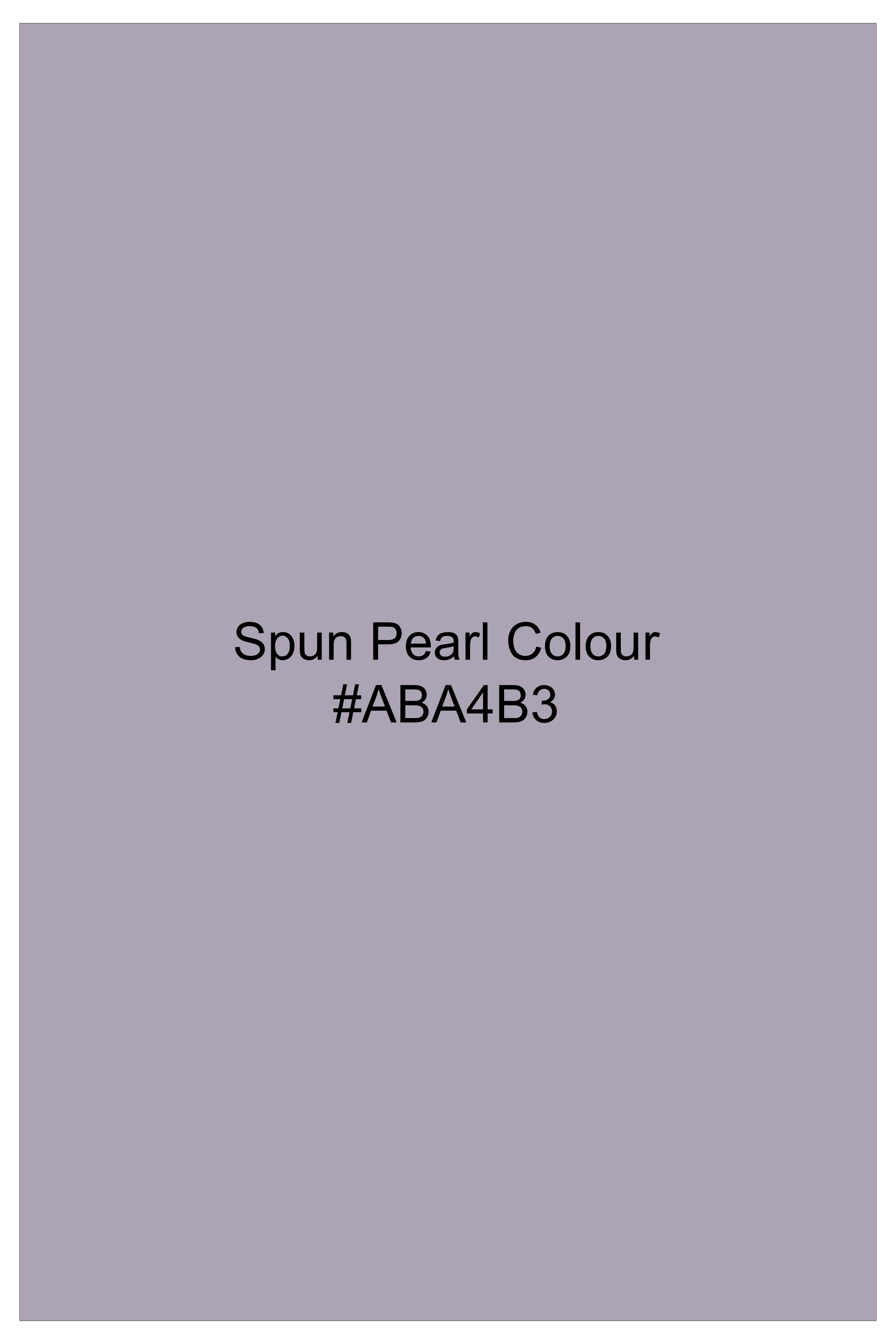 Mist-Spun Pearl Gray Diamond Textured Wool Rich Slight Stretch Single Breasted Suit