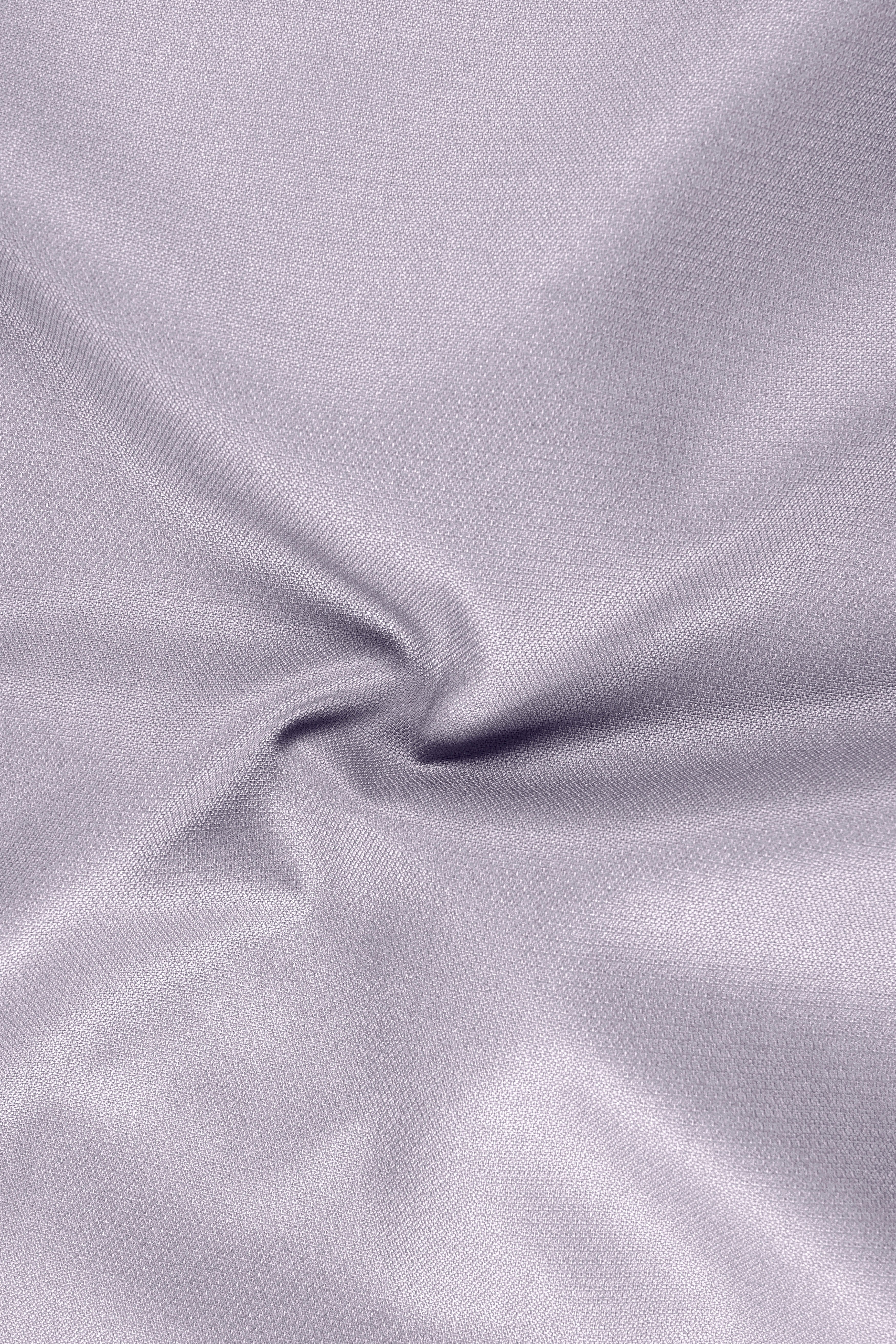 Mist-Spun Pearl Gray Diamond Textured Wool Rich Slight Stretch Single Breasted Suit