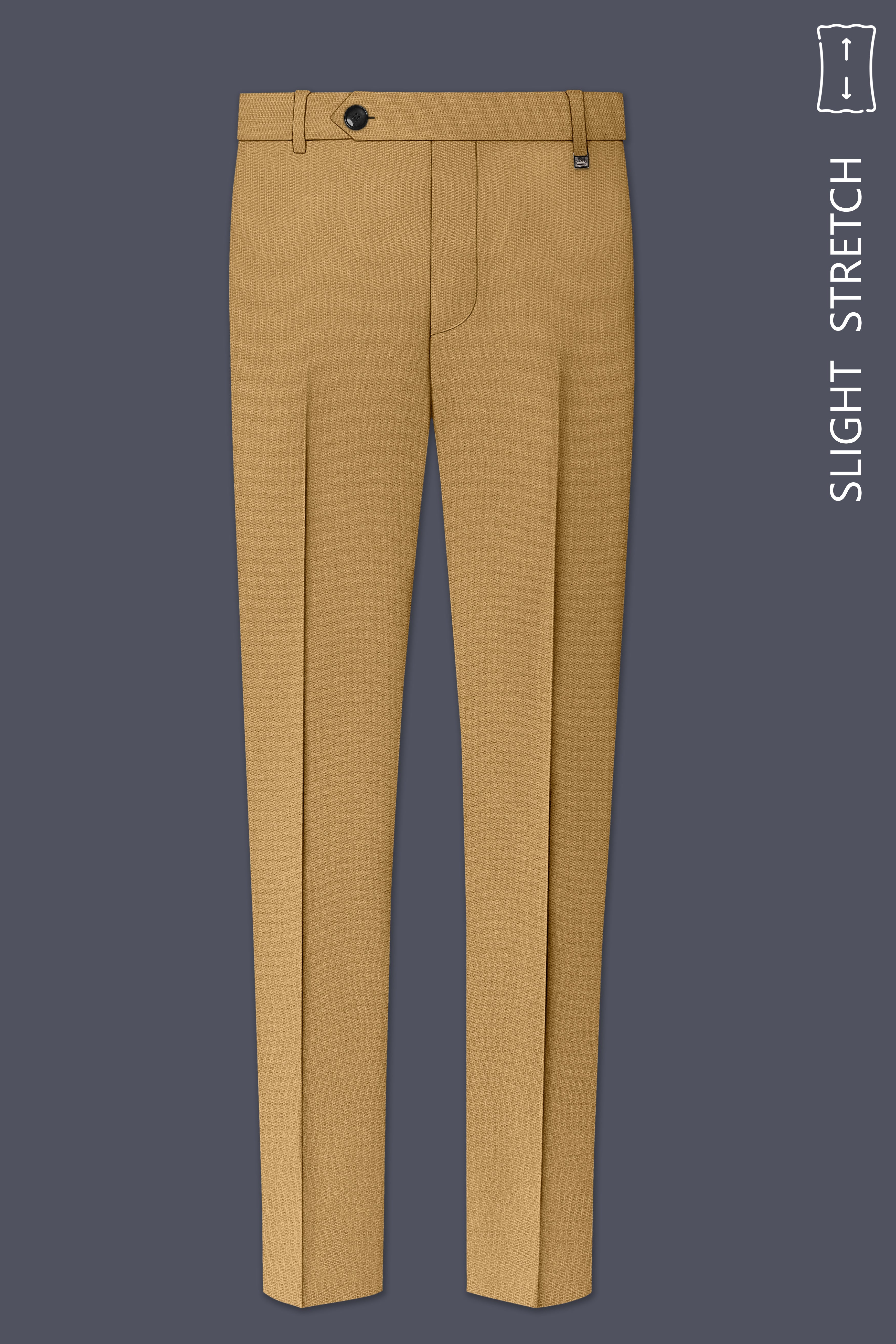 Sienna-Teak Brown Diamond Textured Wool Rich Slight Stretch Single Breasted Suit