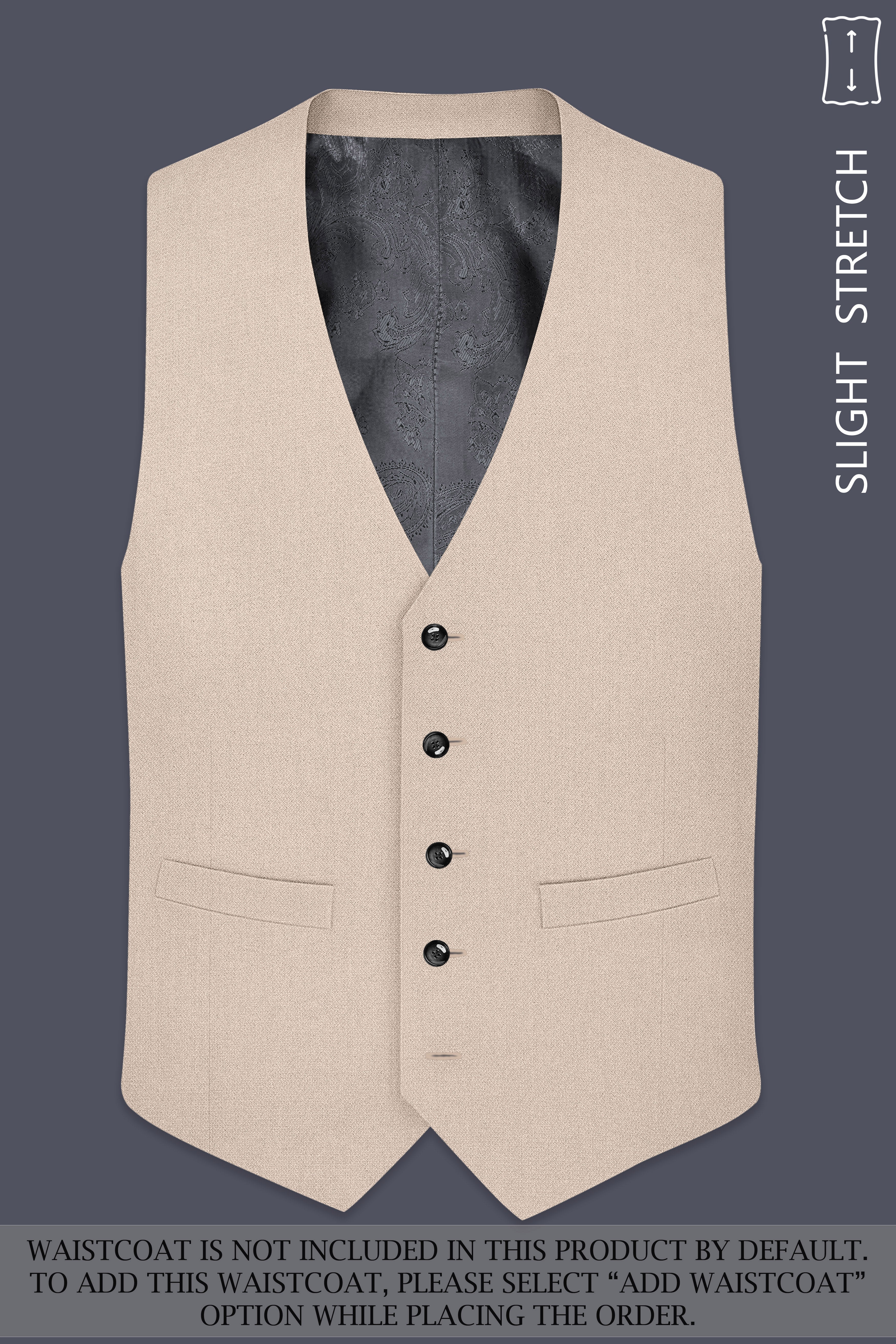 Dune-Foggy Cream Diamond Textured Wool Rich Slight Stretch Single Breasted Suit