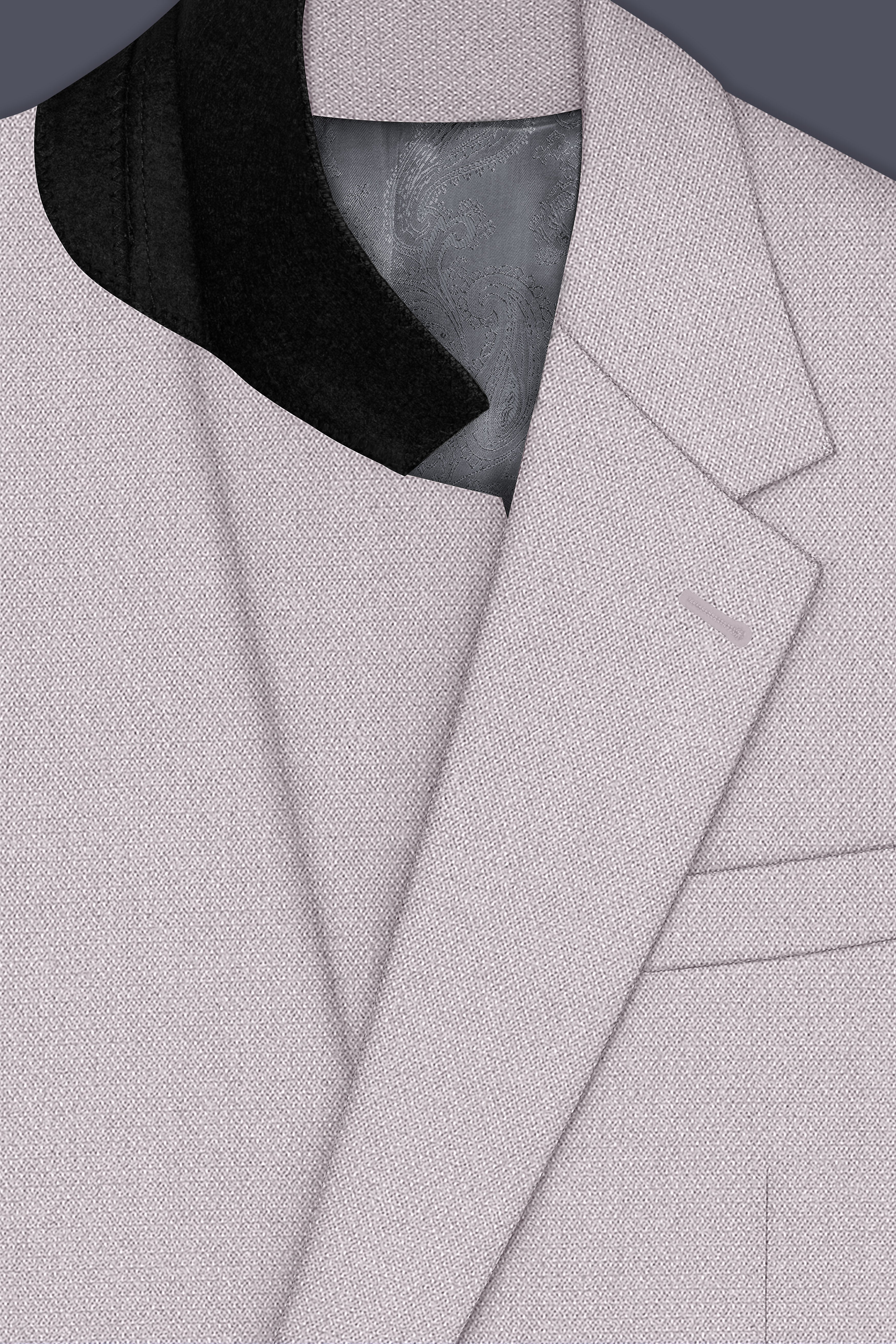 Regent-Noble Gray Diamond Textured Wool Rich Slight Stretch Single Breasted Suit