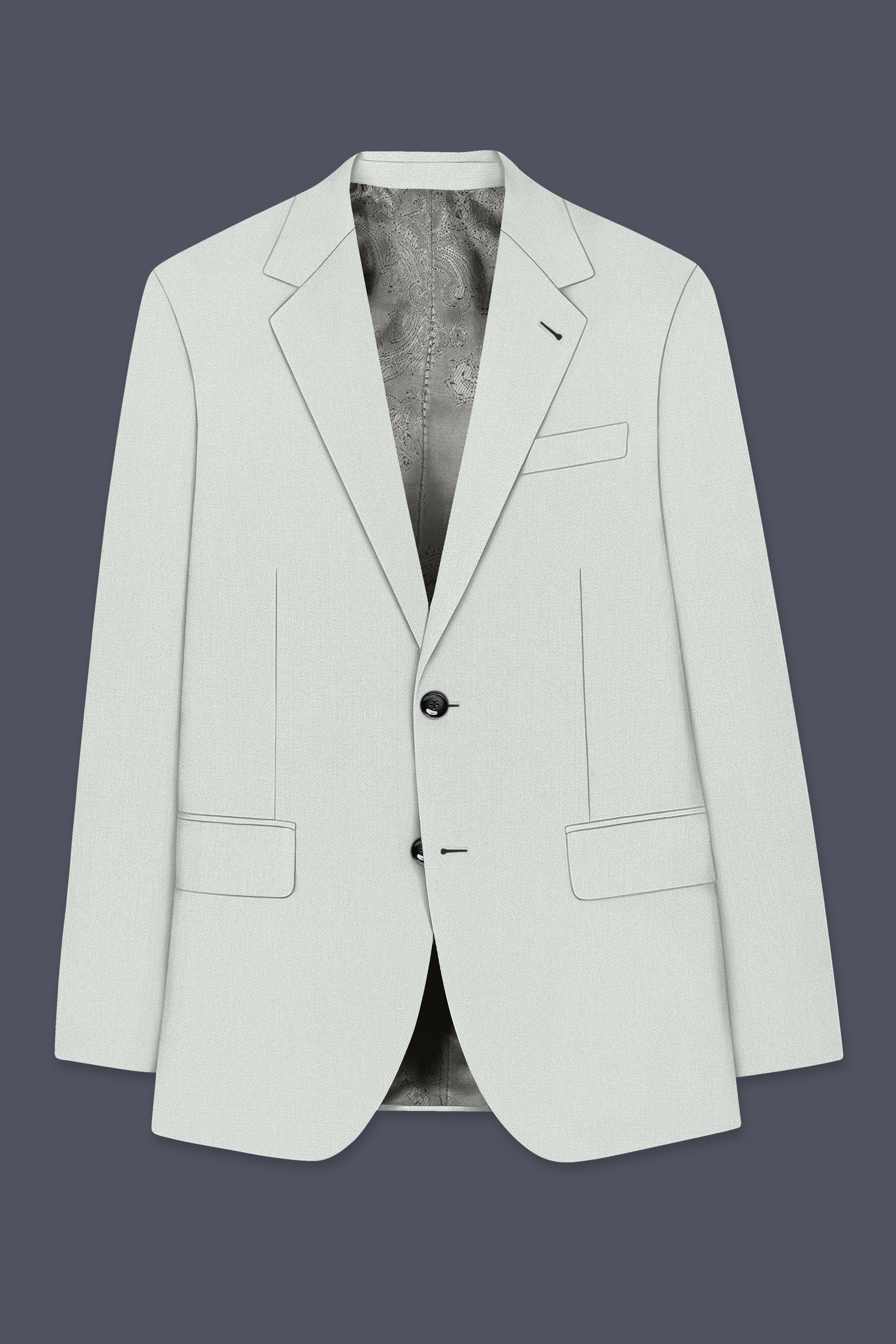 Regent-Noble Gray Diamond Textured Wool Rich Slight Stretch Single Breasted Suit