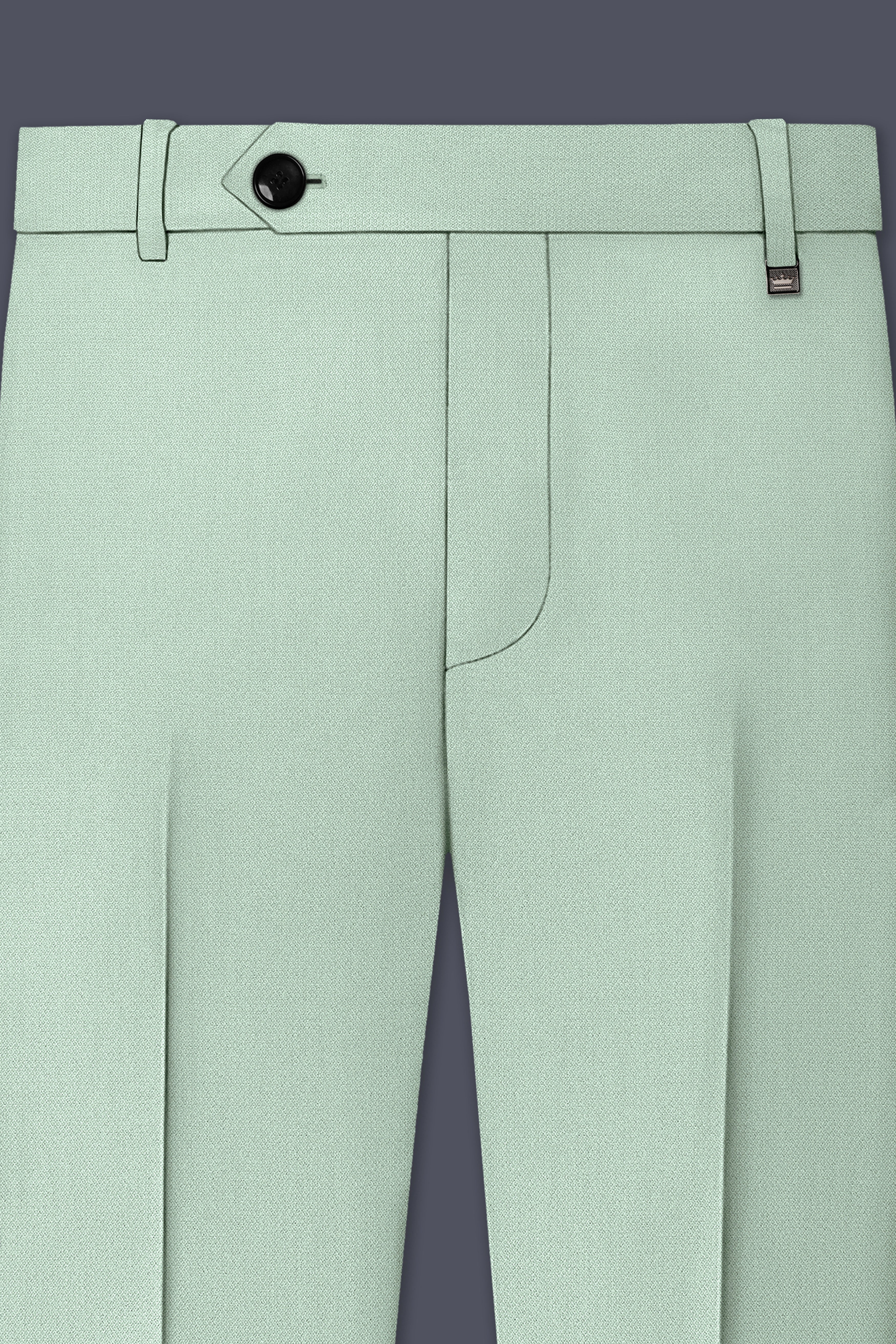 Sylvan-Cascade Green Diamond Textured Wool Rich Slight Stretch Single Breasted Suit