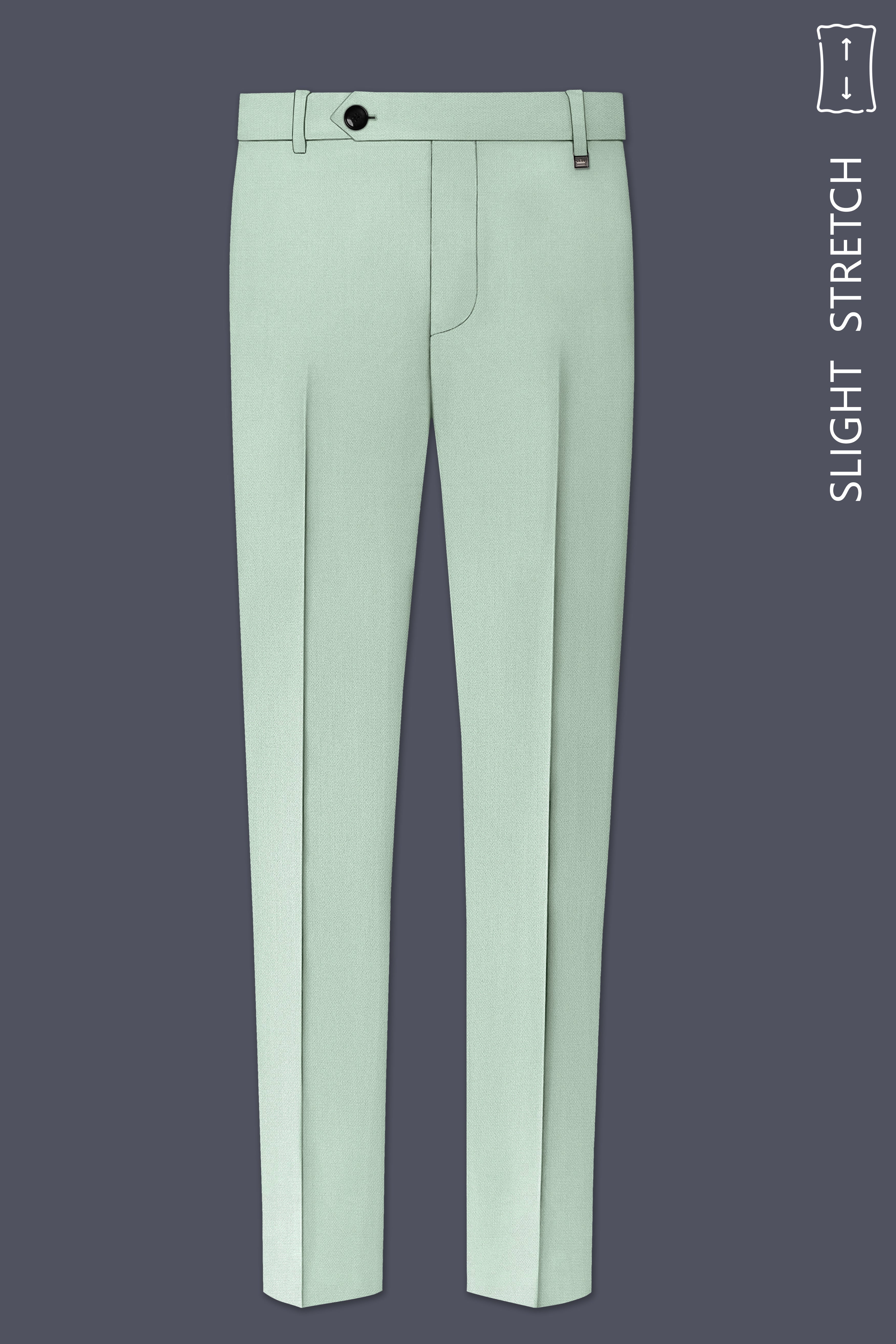 Sylvan-Cascade Green Diamond Textured Wool Rich Slight Stretch Single Breasted Suit