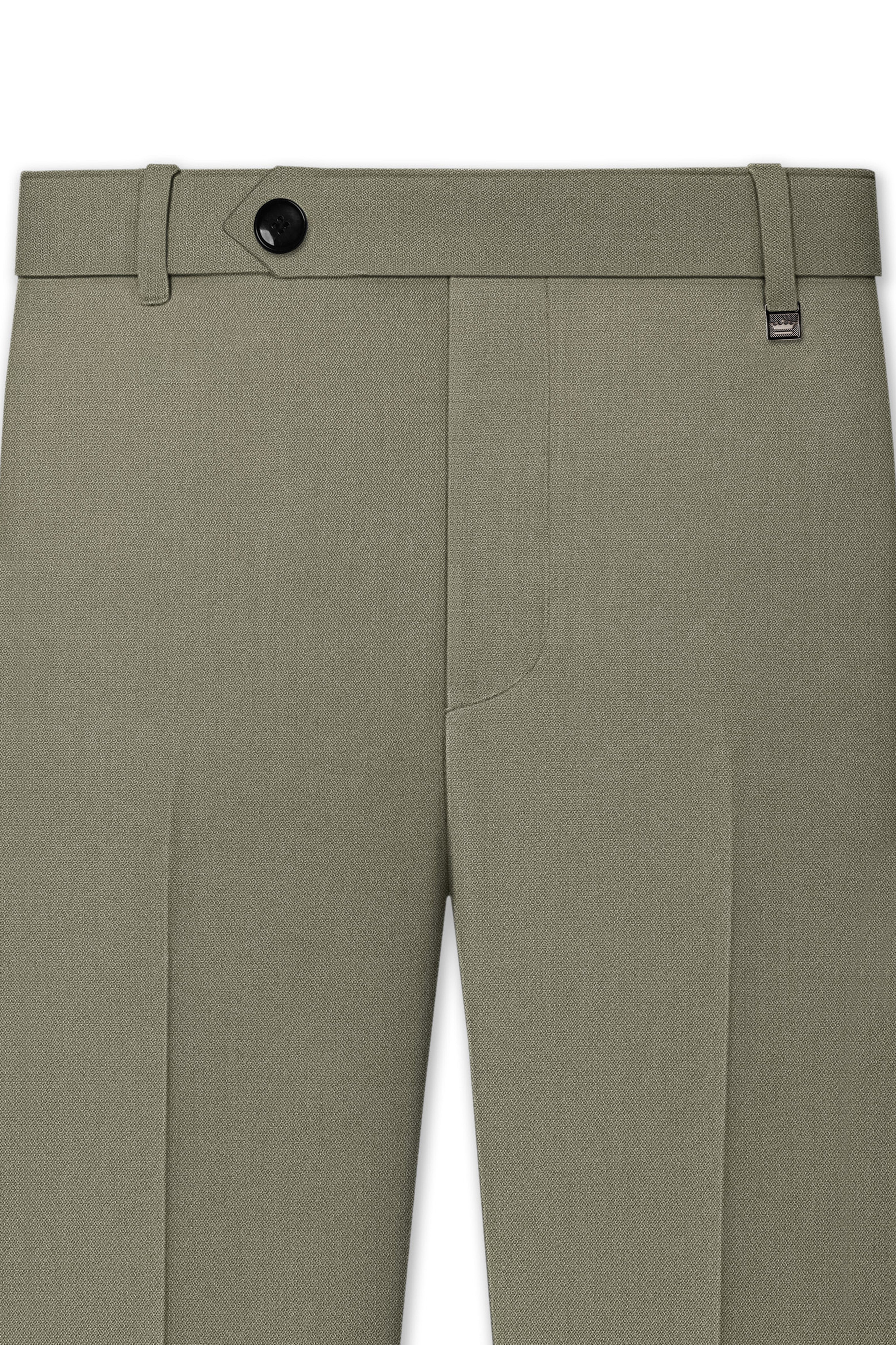 Verdo-Pablo Green Diamond Textured Wool Rich Slight Stretch Single Breasted Suit