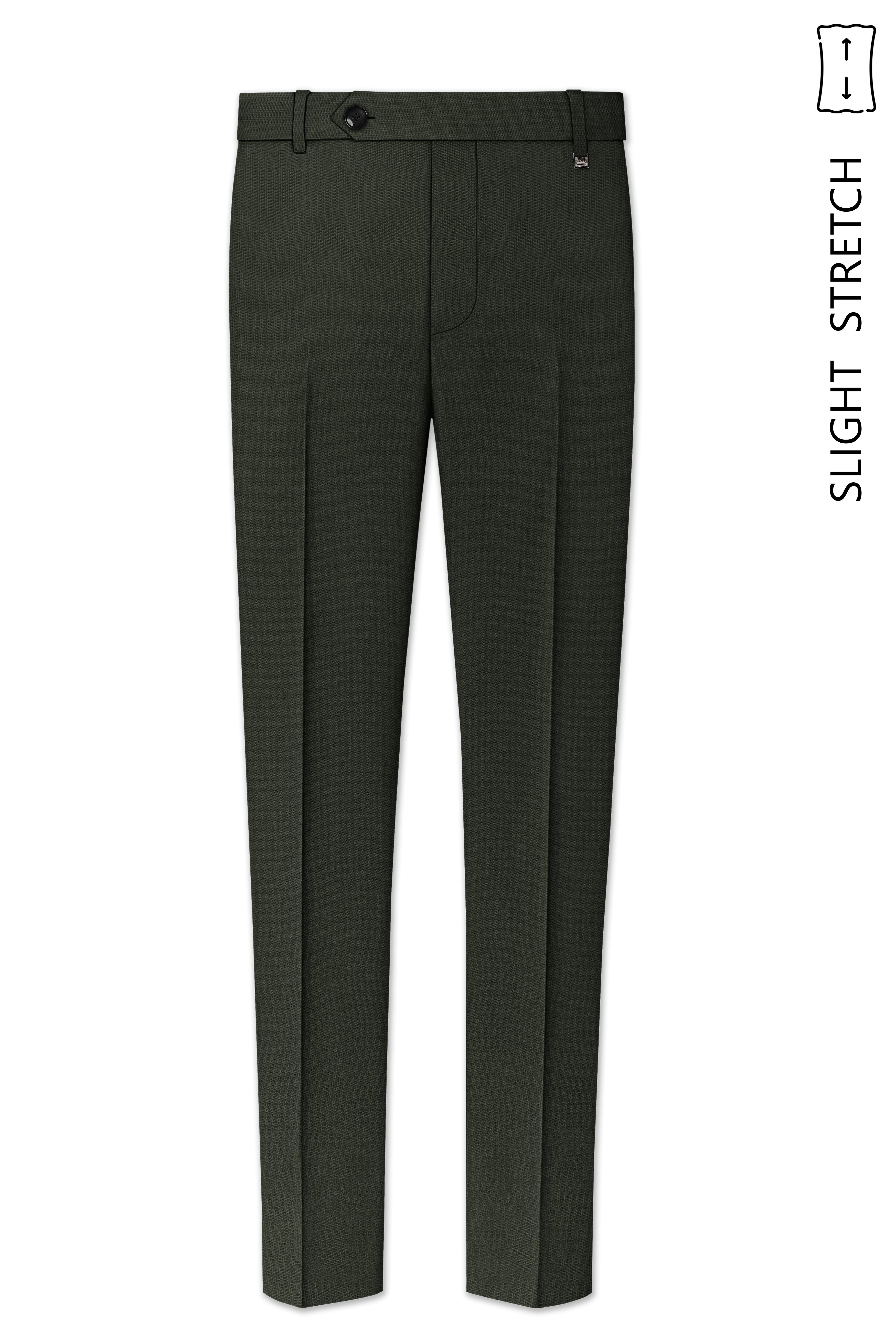Velaro-Rangoon Green Diamond Textured Wool Rich Slight Stretch Single Breasted Suit