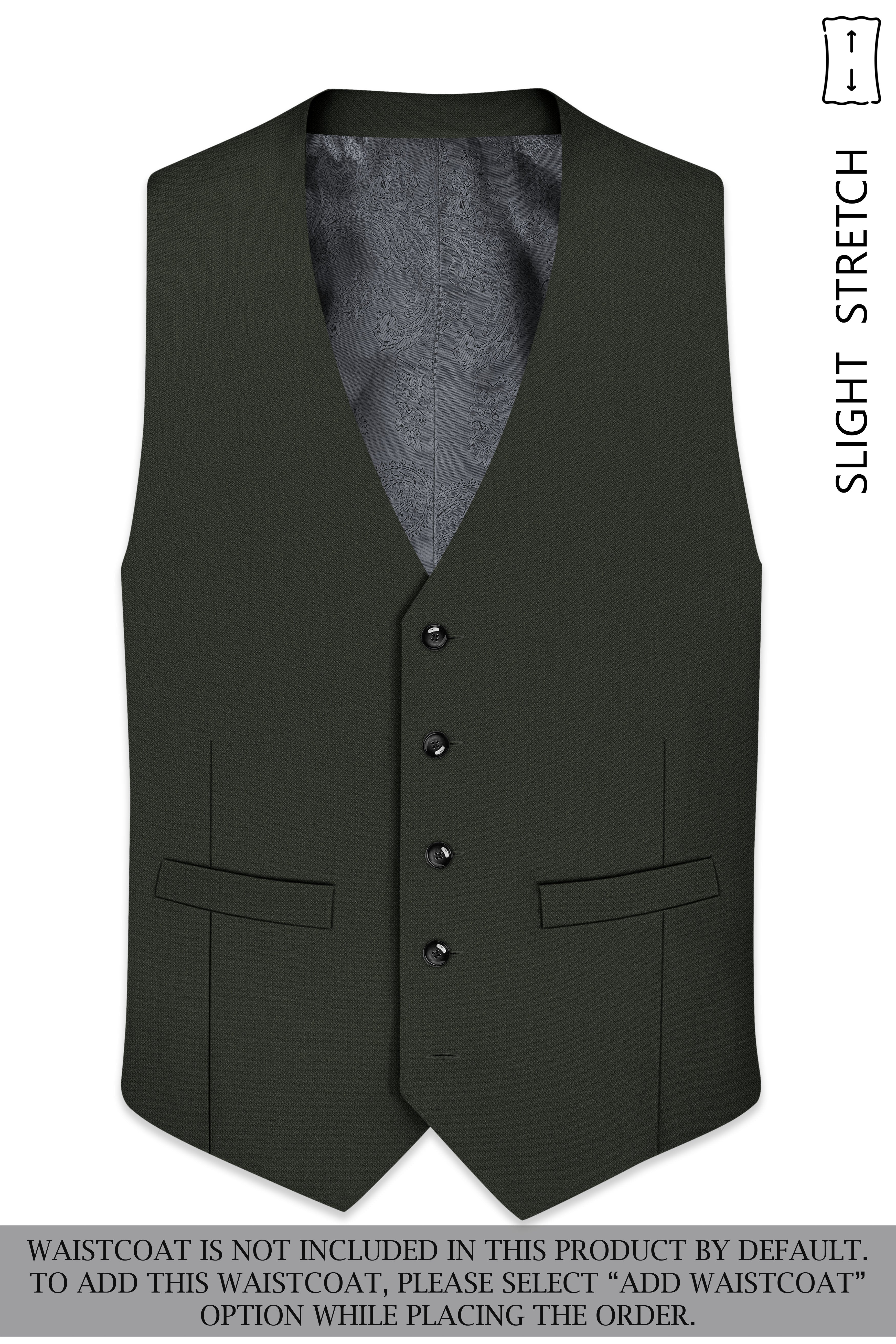 Velaro-Rangoon Green Diamond Textured Wool Rich Slight Stretch Single Breasted Suit