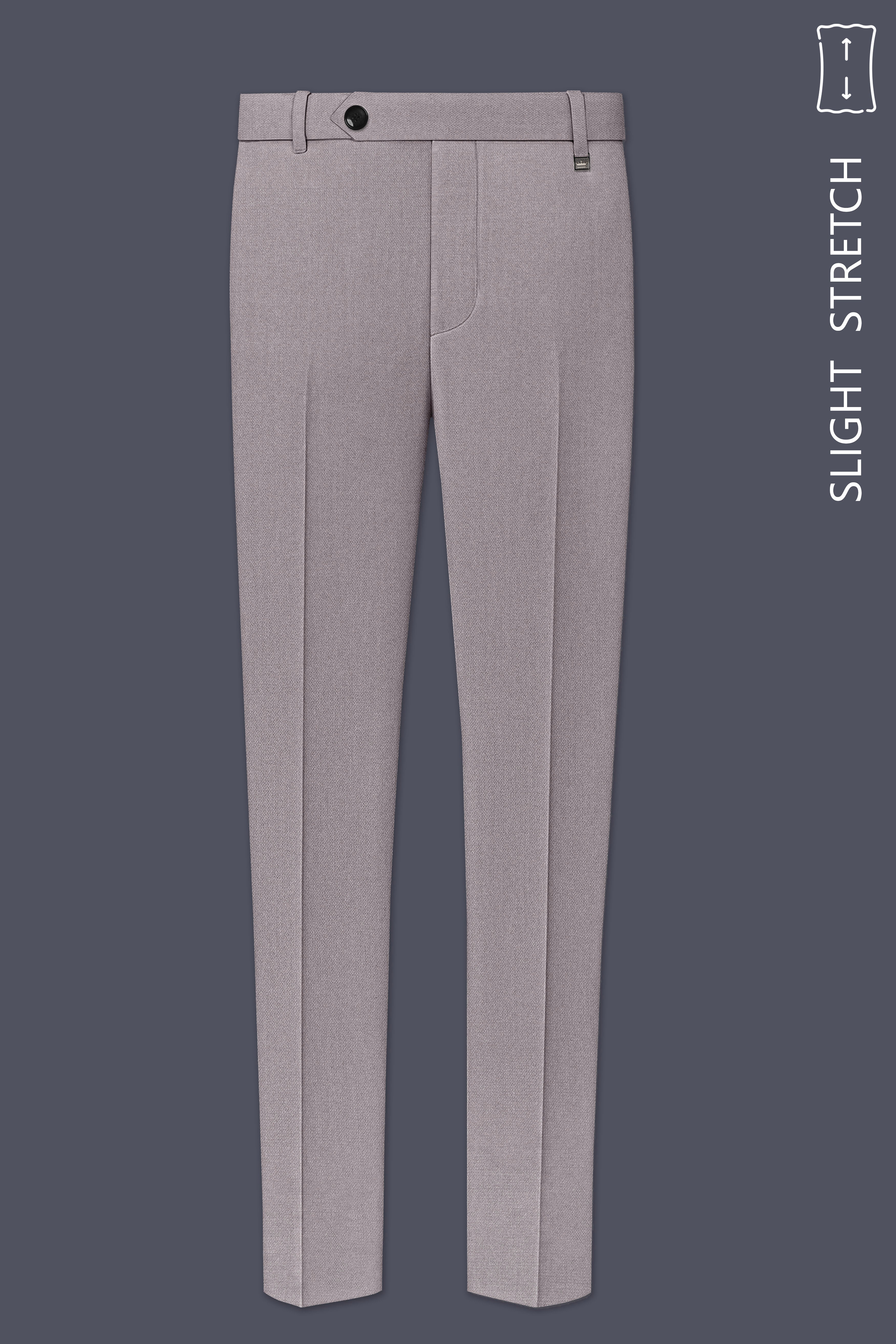 Helix-Fossil Gray Diamond Textured Wool Rich Slight Stretch Single Breasted Suit