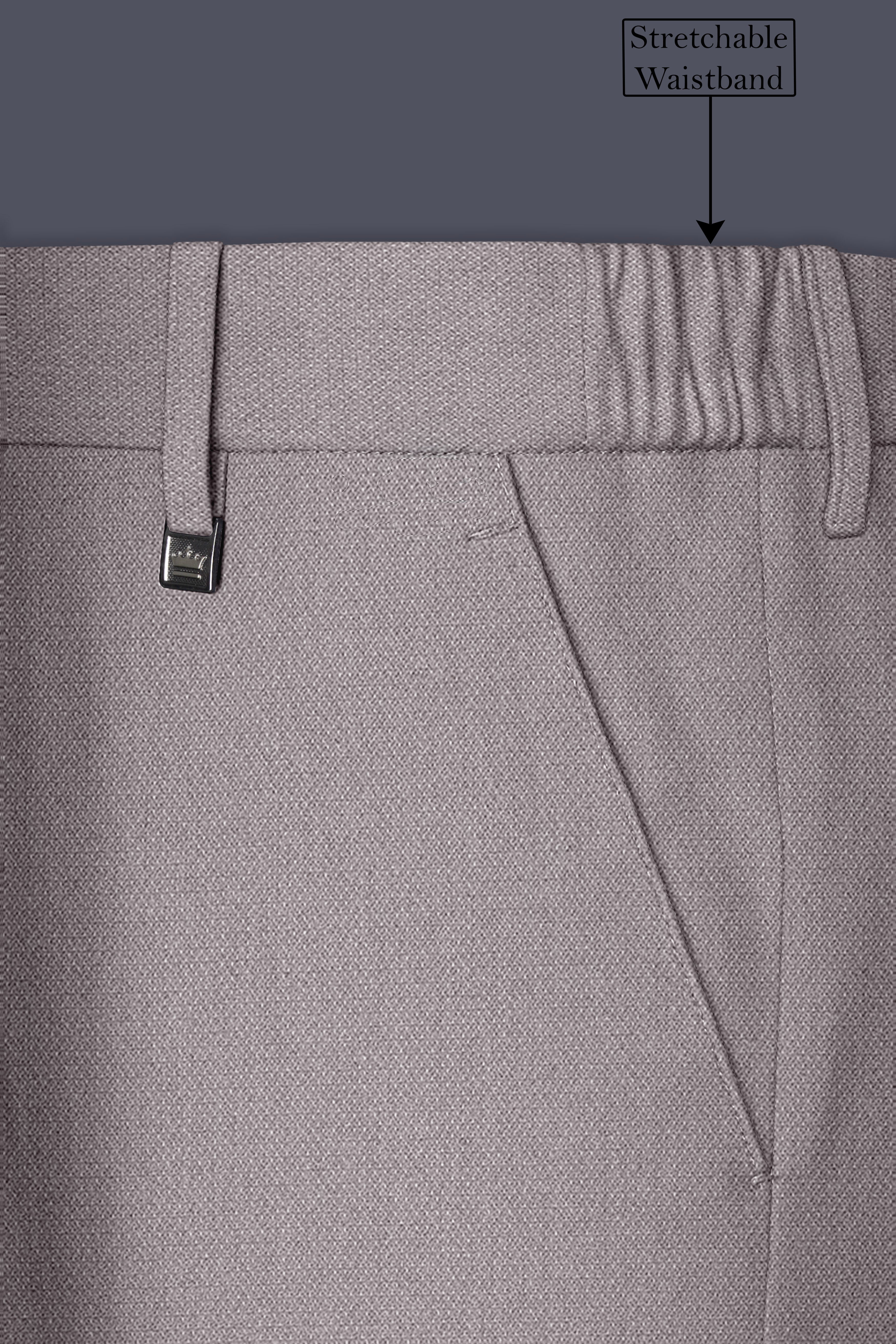 Helix-Fossil Gray Diamond Textured Wool Rich Slight Stretch Single Breasted Suit