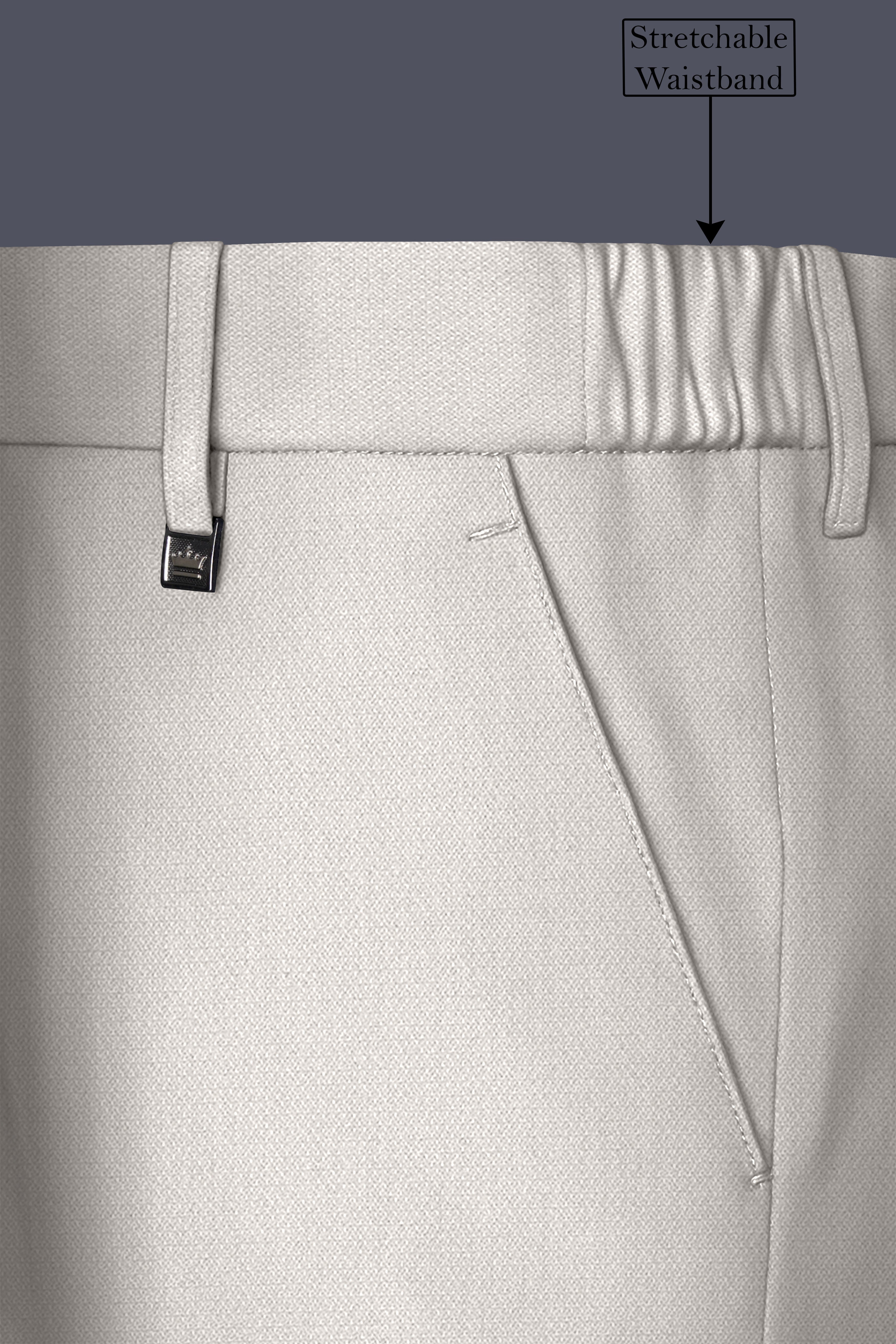Helix-Fossil Gray Diamond Textured Wool Rich Slight Stretch Single Breasted Suit