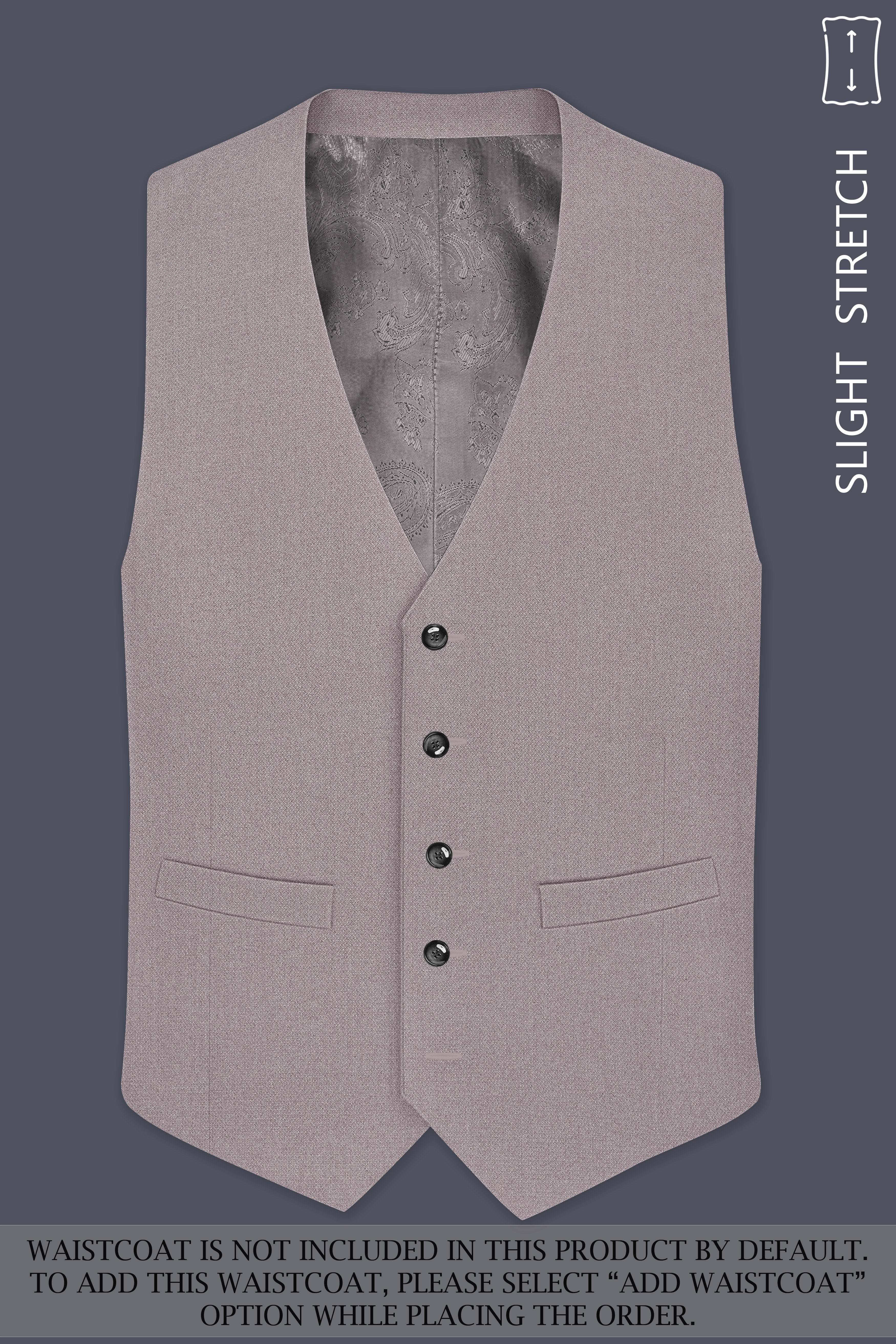 Helix-Fossil Gray Diamond Textured Wool Rich Slight Stretch Single Breasted Suit