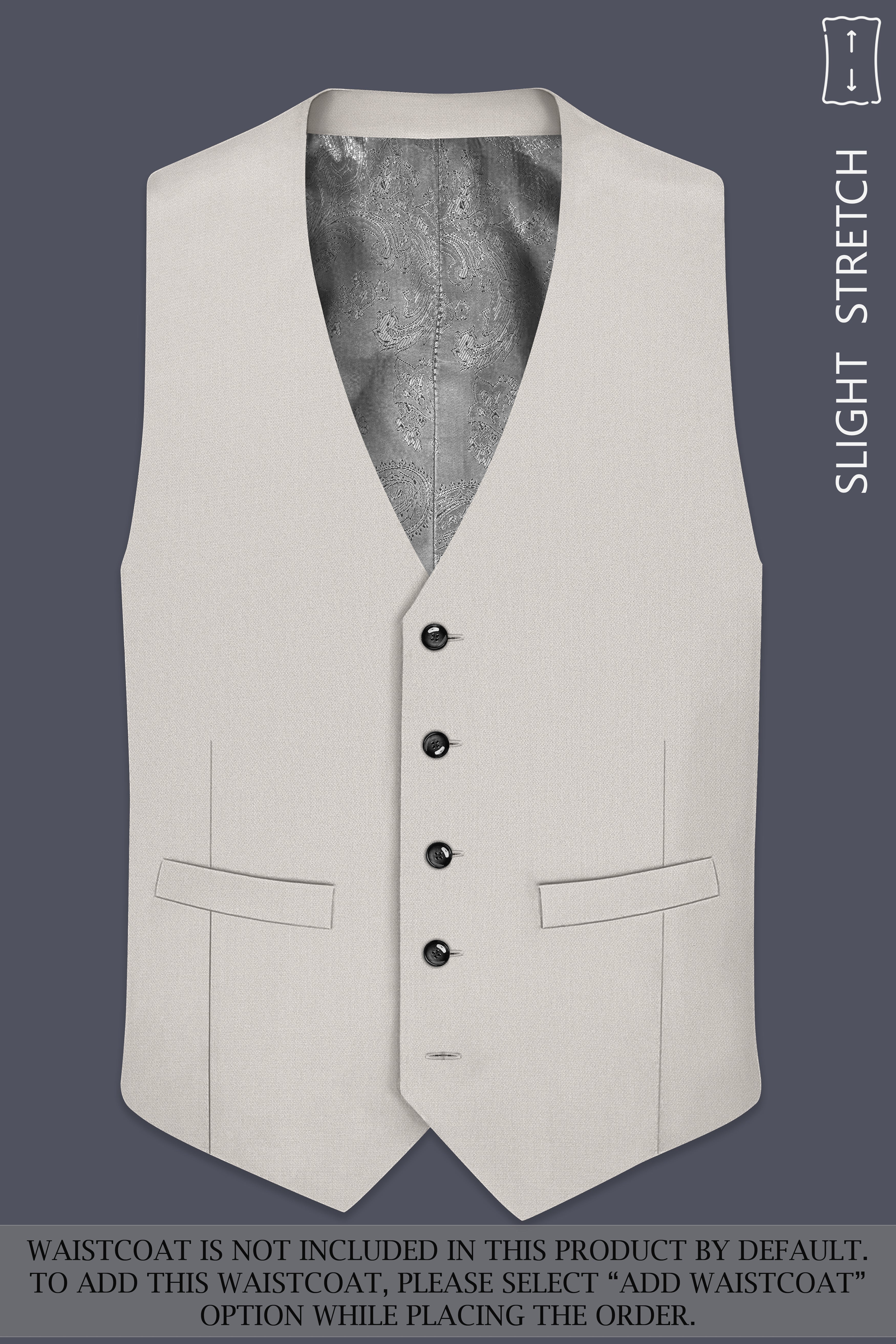 Helix-Fossil Gray Diamond Textured Wool Rich Slight Stretch Single Breasted Suit