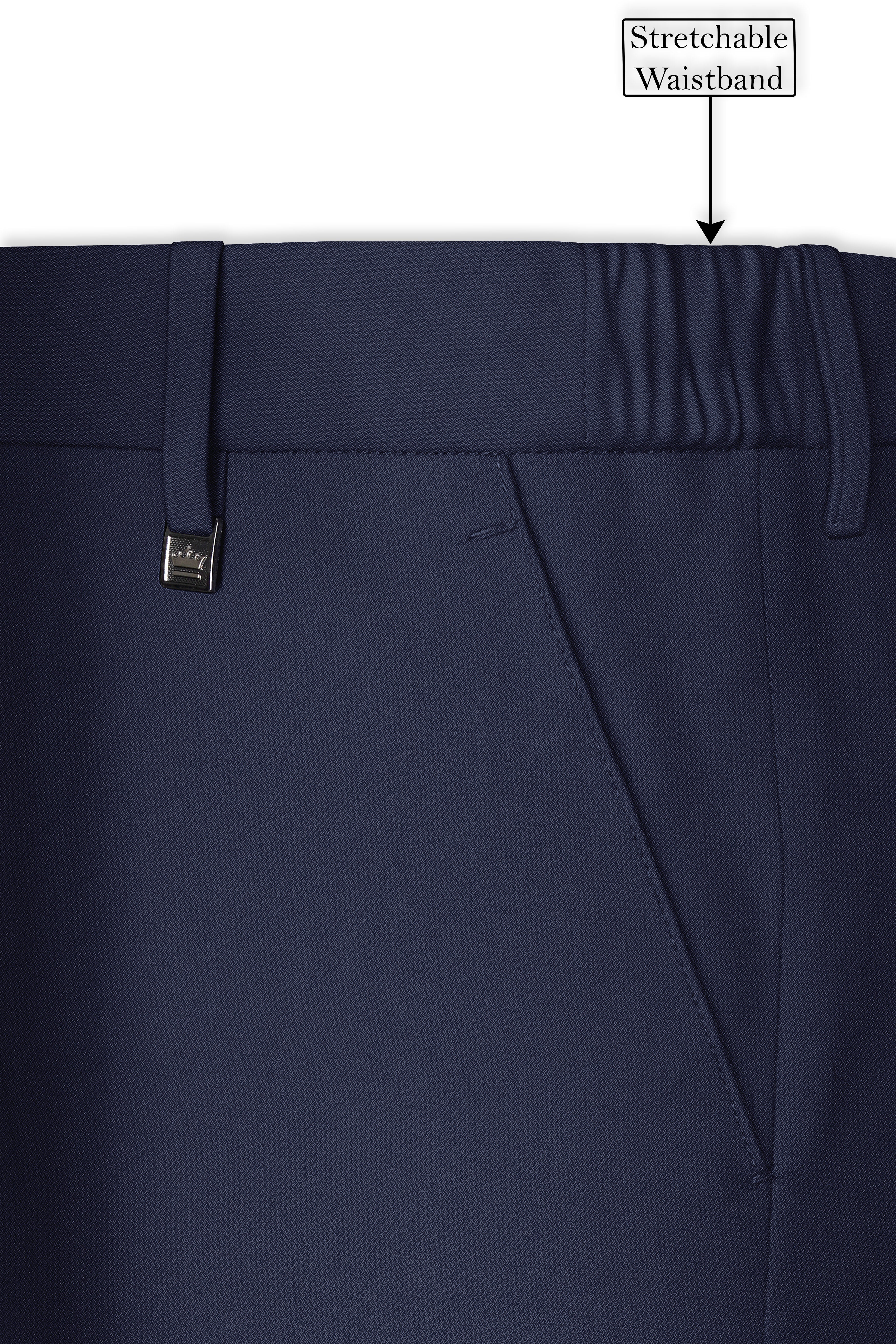 Noctis-Cinder Blue Diamond Textured Wool Rich Slight Stretch Single Breasted Suit