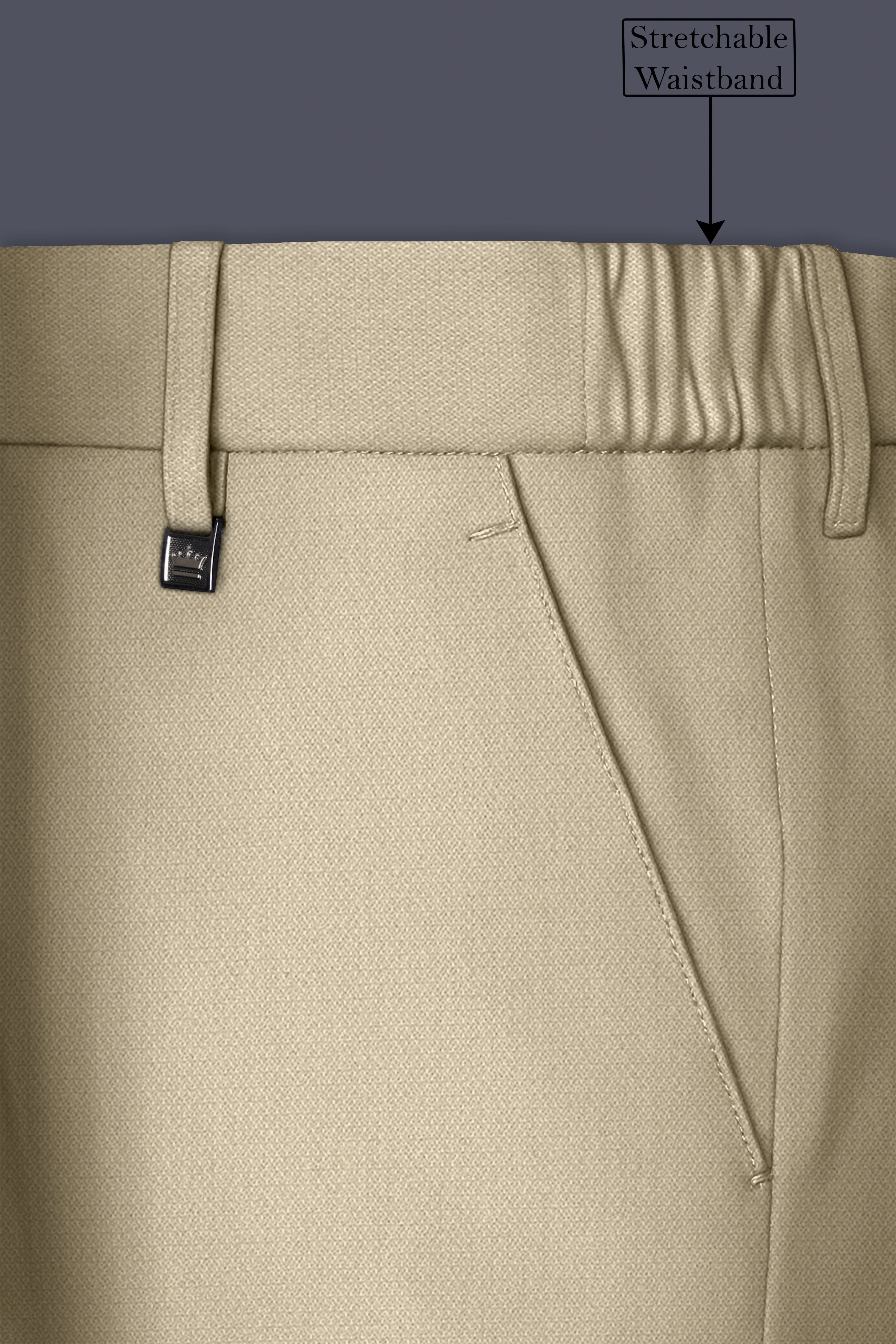Sienna-Malta Cream Diamond Textured Wool Rich Slight Stretch Single Breasted Suit
