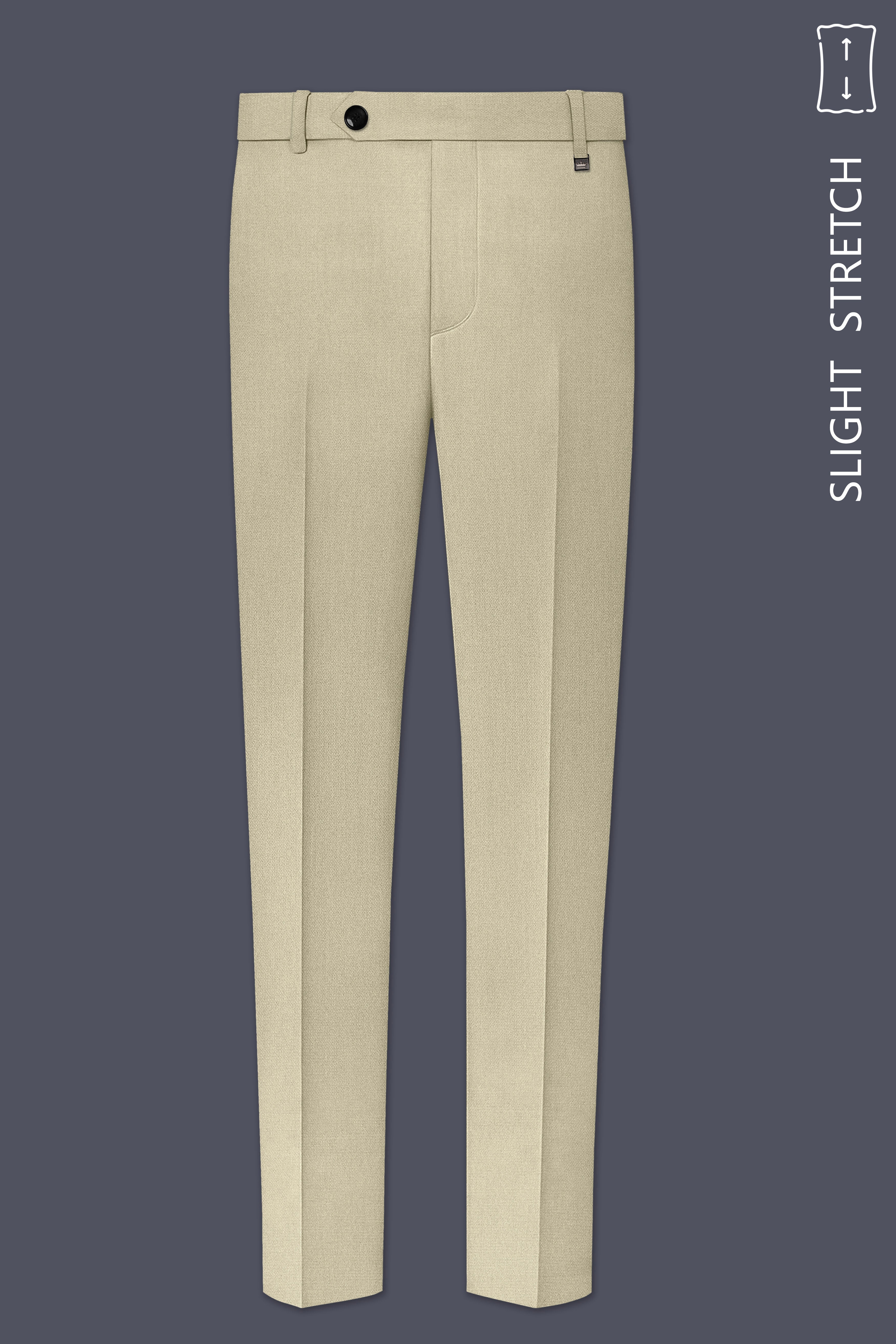 Cedar-Tallow Green Diamond Textured Wool Rich Slight Stretch Single Breasted Suit