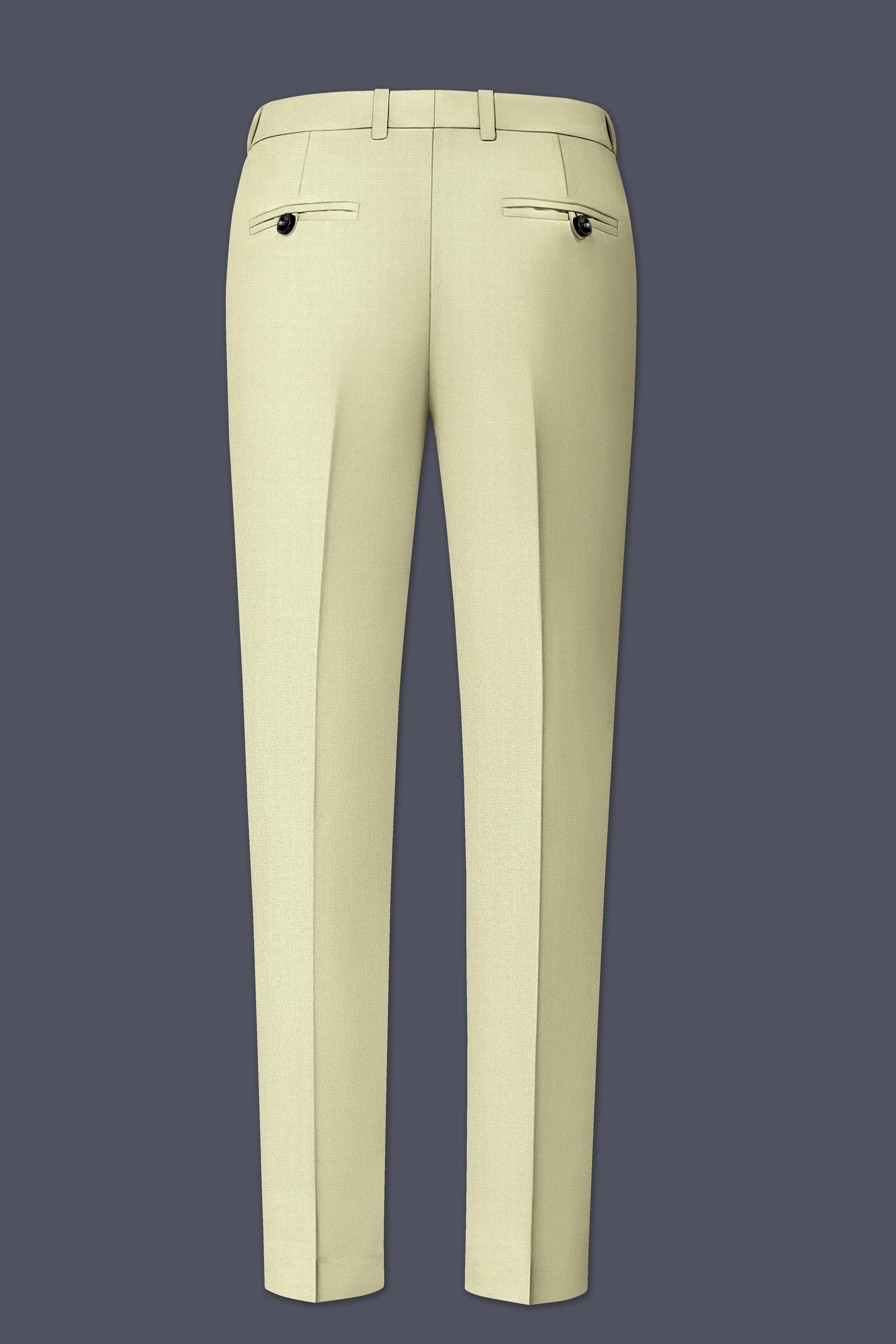 Cedar-Tallow Green Diamond Textured Wool Rich Slight Stretch Single Breasted Suit