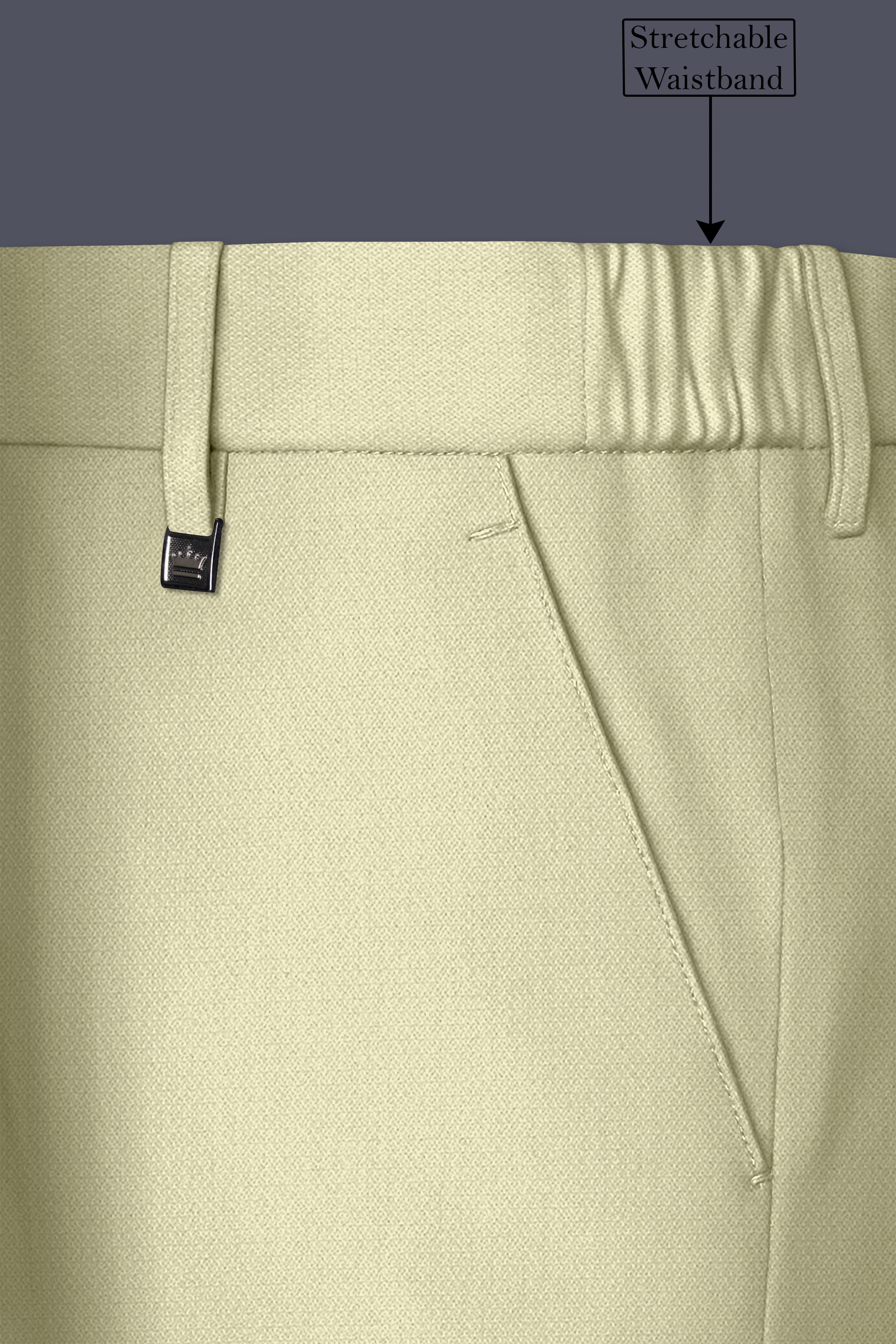 Cedar-Tallow Green Diamond Textured Wool Rich Slight Stretch Single Breasted Suit