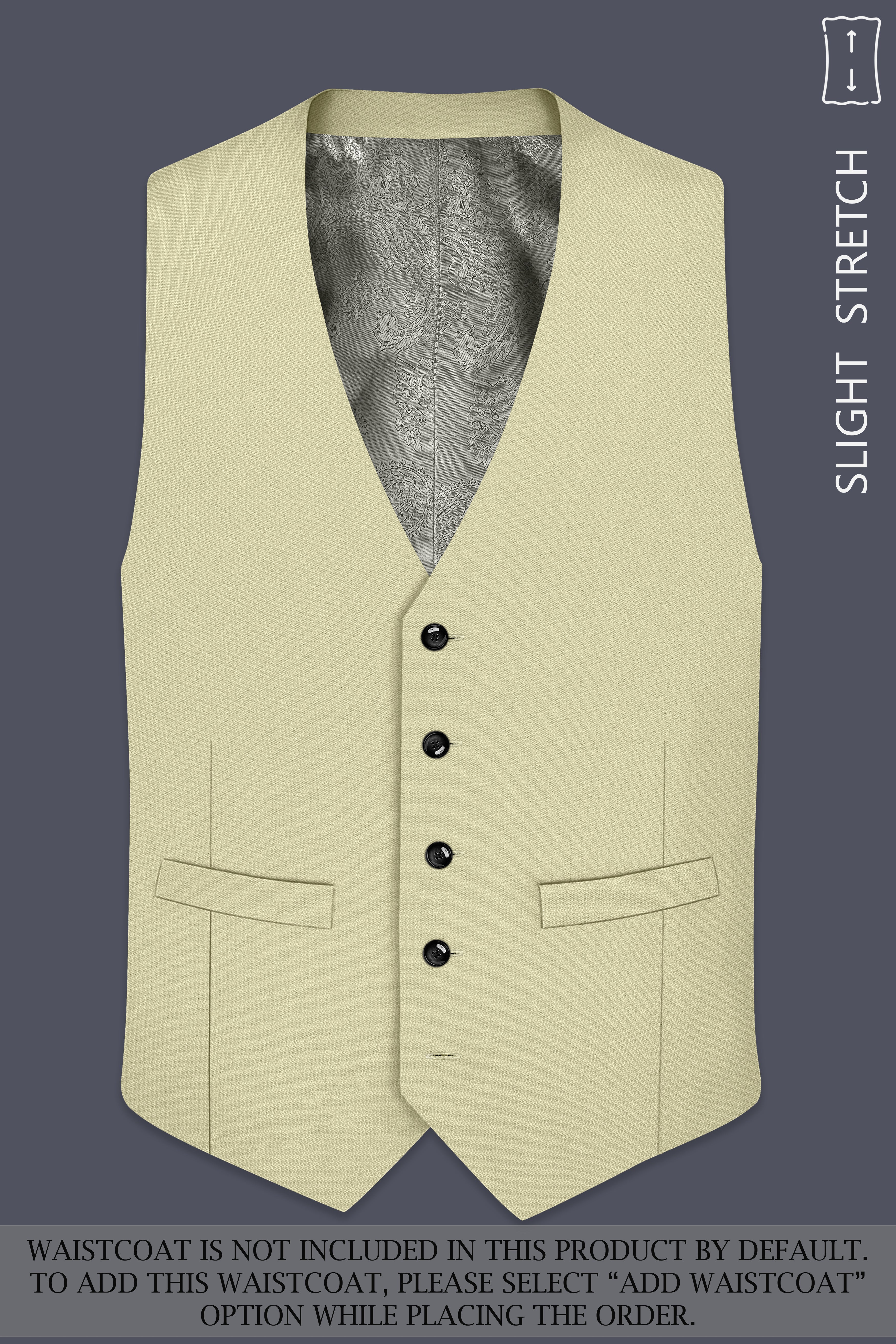 Cedar-Tallow Green Diamond Textured Wool Rich Slight Stretch Single Breasted Suit