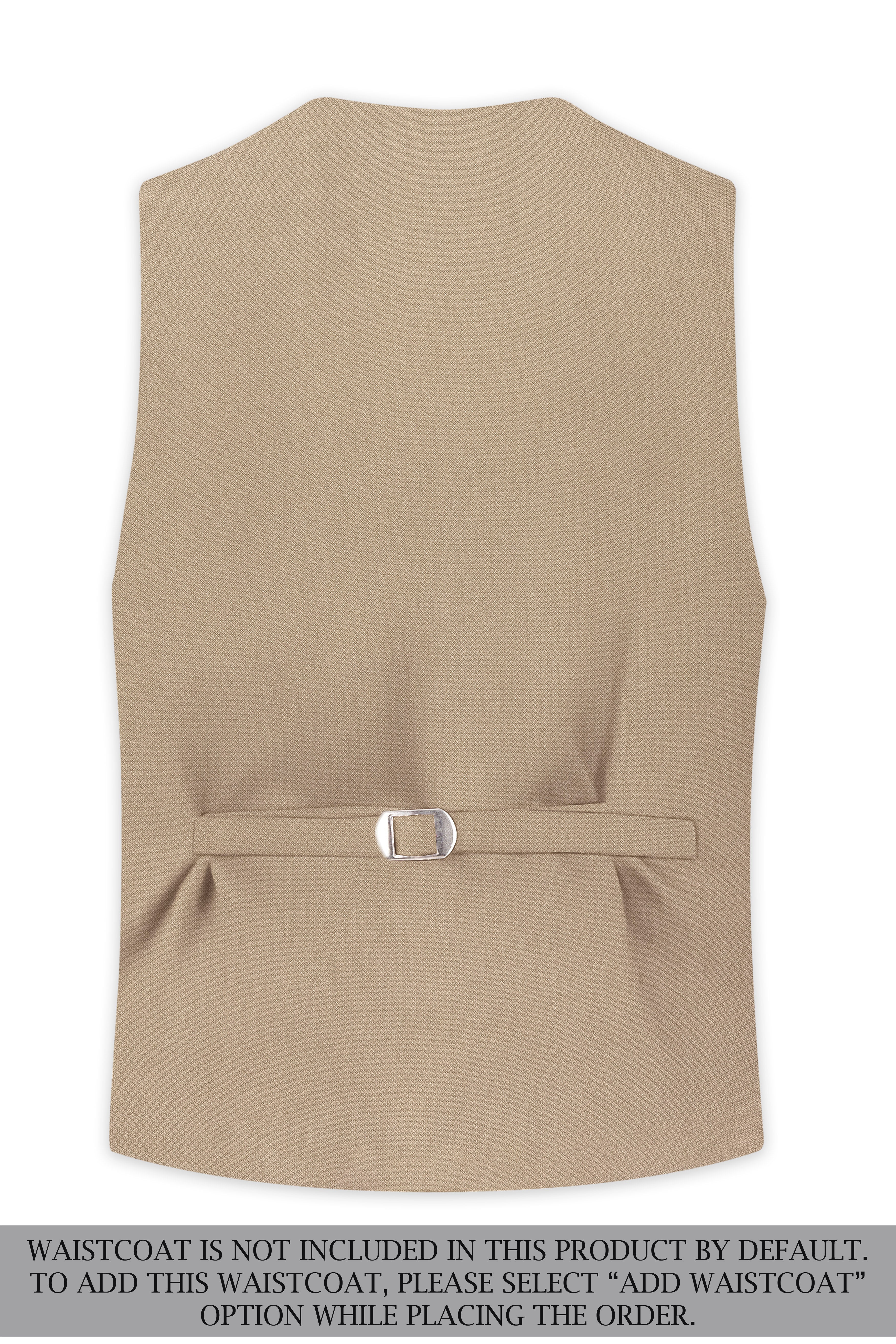 Sable-Mongoose Cream Diamond Textured Wool Rich Slight Stretch Single Breasted Suit