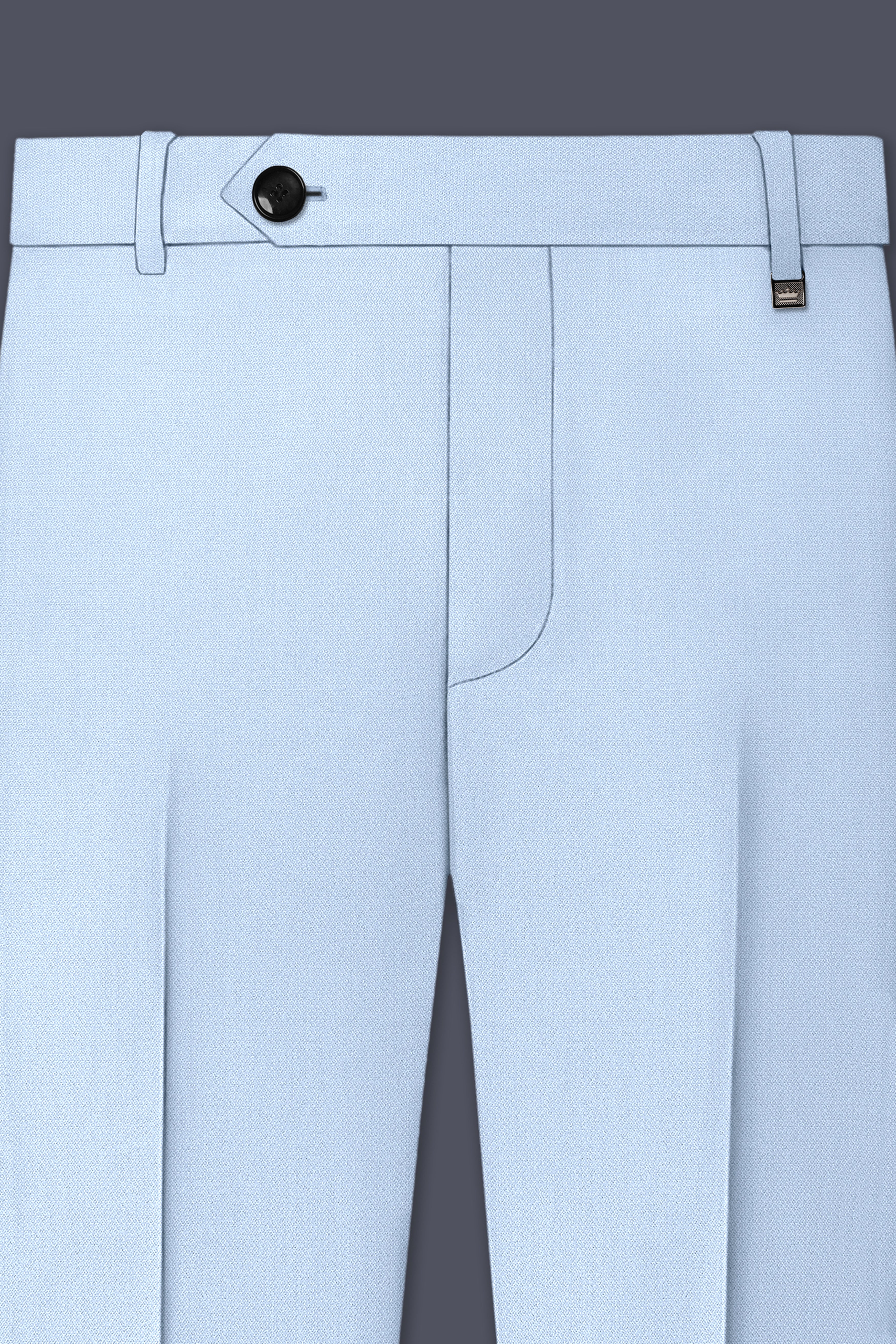 Azure-Heather Blue Diamond Textured Wool Rich Slight Stretch Double Breasted Suit