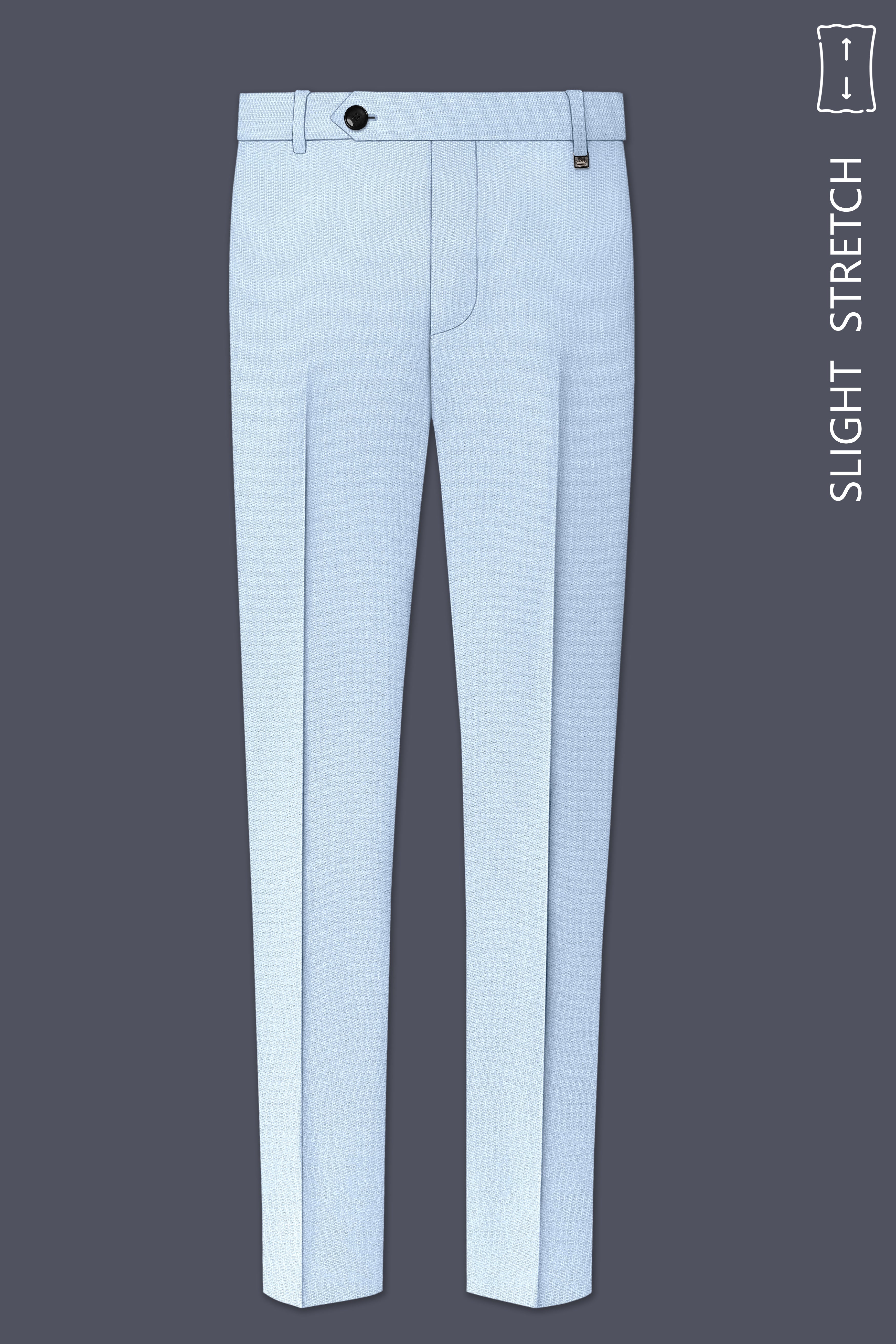 Azure-Heather Blue Diamond Textured Wool Rich Slight Stretch Double Breasted Suit
