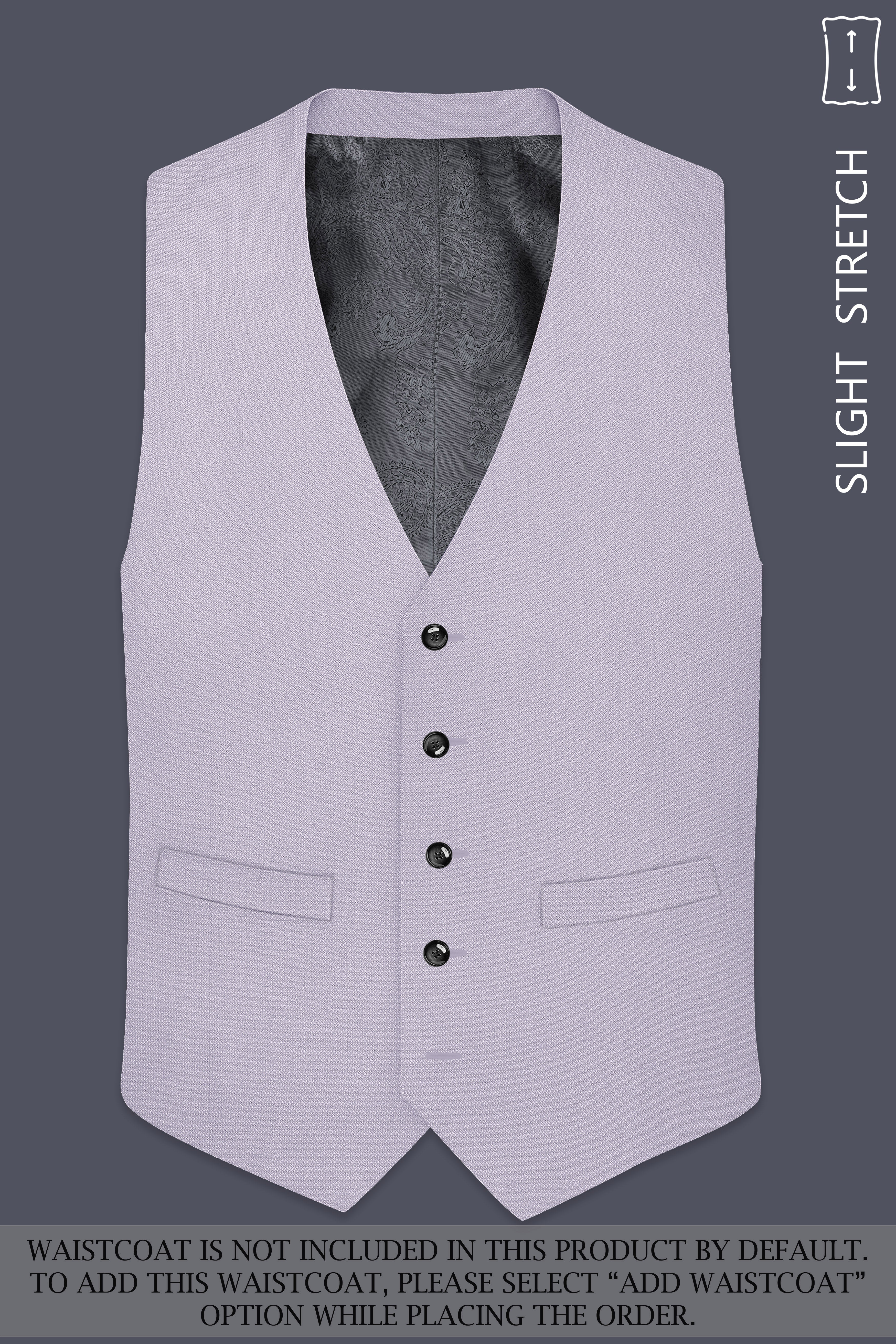 Mist-Spun Pearl Gray Diamond Textured Wool Rich Slight Stretch Double Breasted Suit