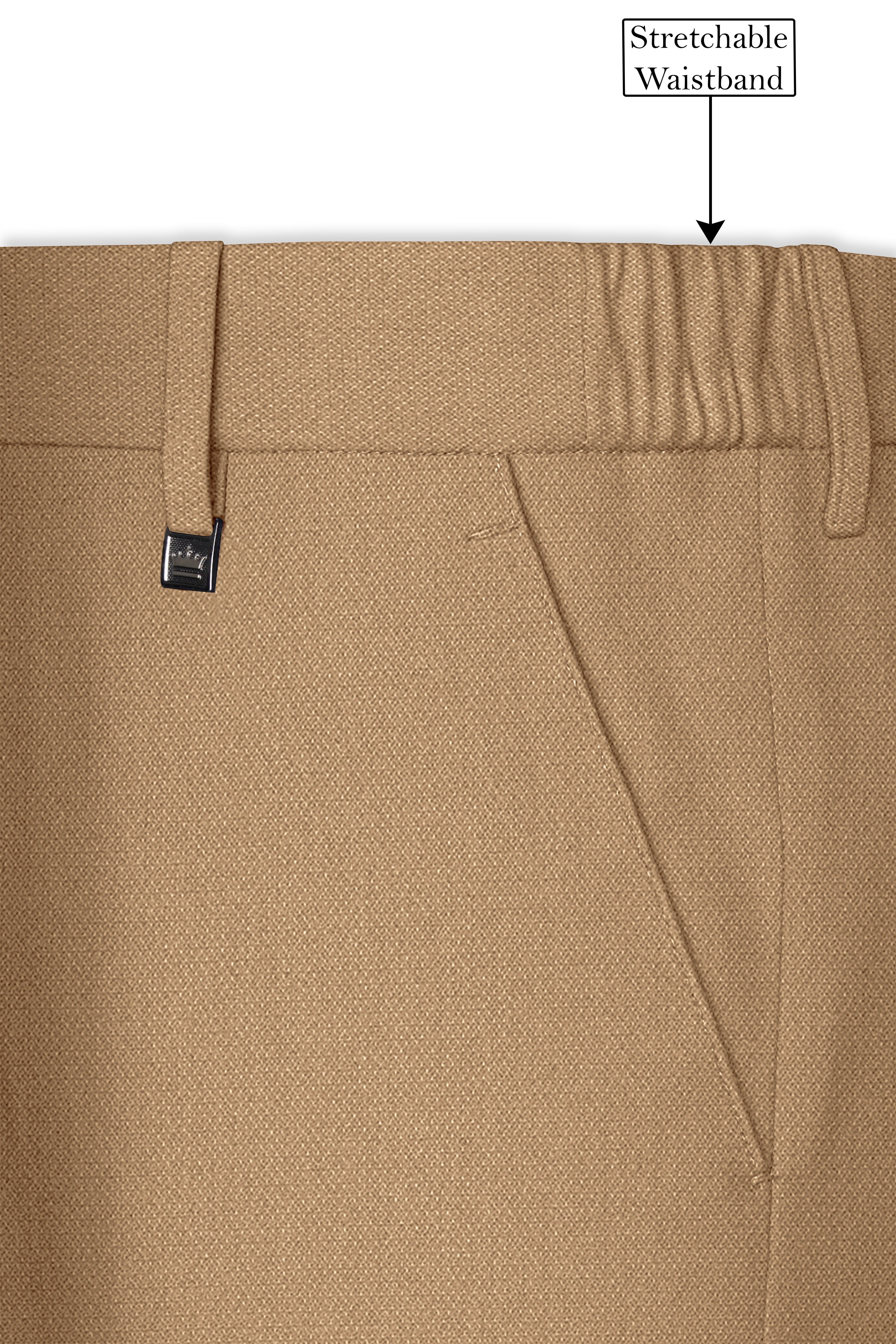 Sienna-Teak Brown Diamond Textured Wool Rich Slight Stretch Double Breasted Suit