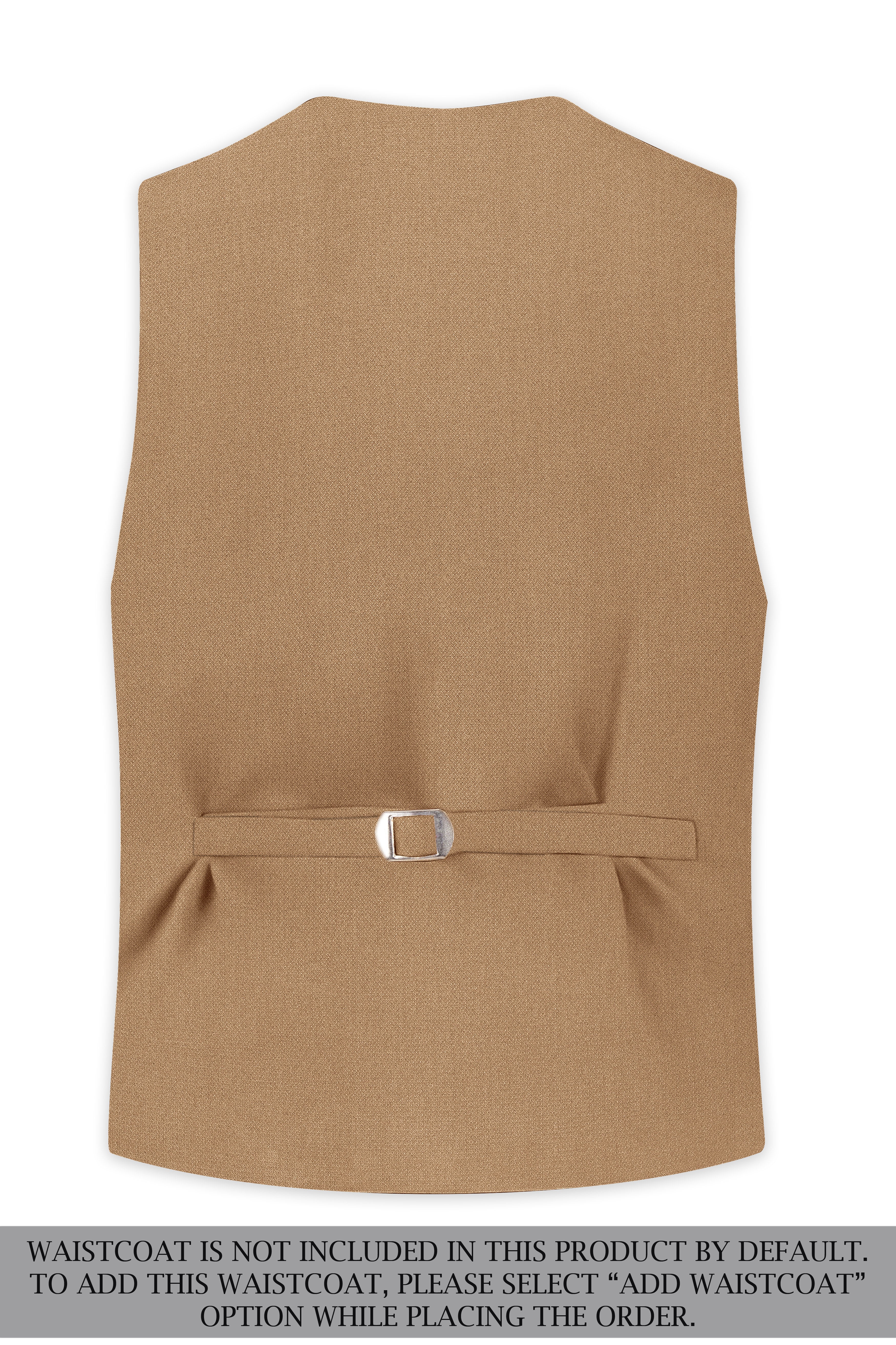 Sienna-Teak Brown Diamond Textured Wool Rich Slight Stretch Double Breasted Suit