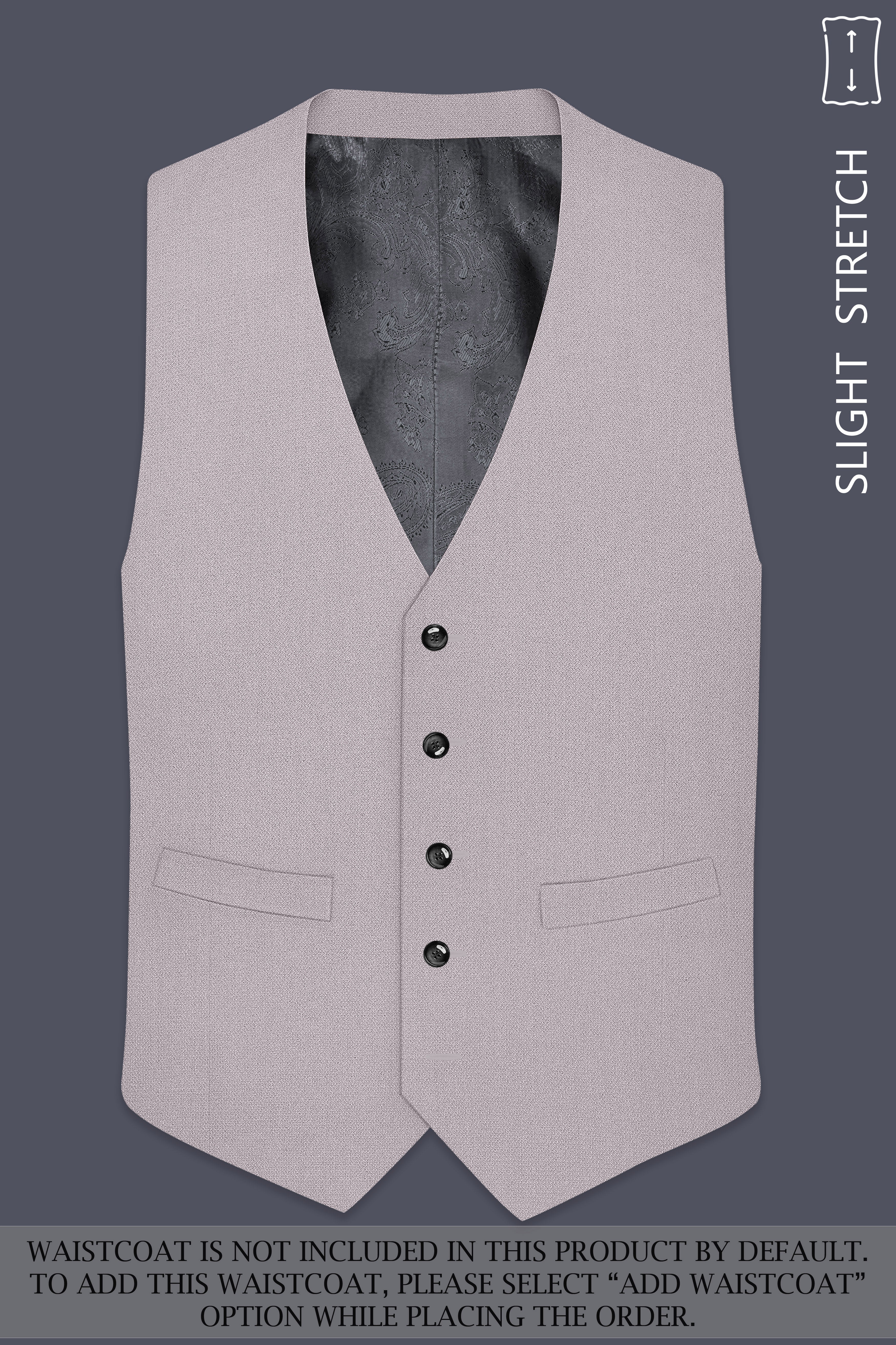 Regent-Noble Gray Diamond Textured Wool Rich Slight Stretch Double Breasted Suit