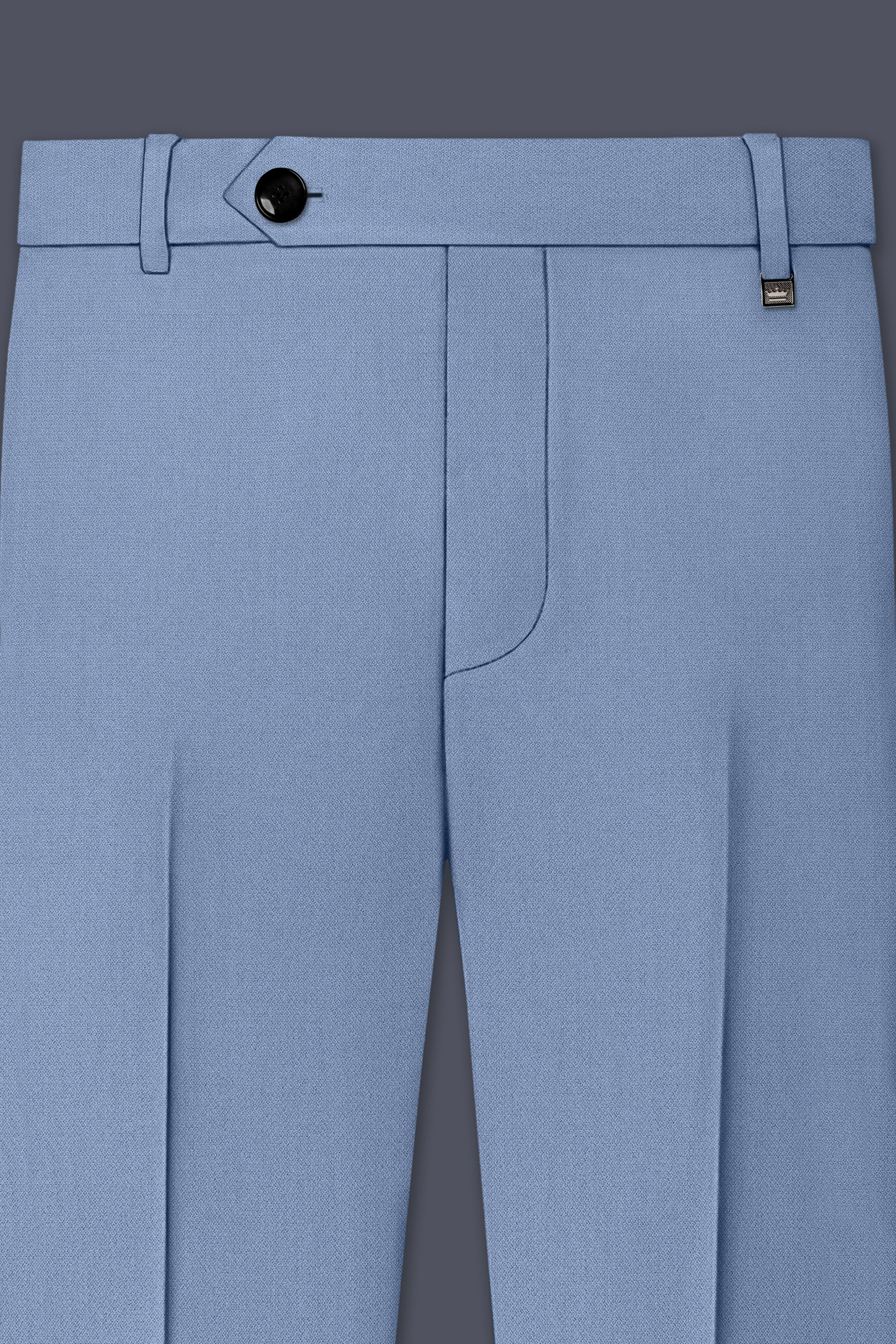 Harbor-Waterloo Blue Diamond Textured Wool Rich Slight Stretch Double Breasted Suit