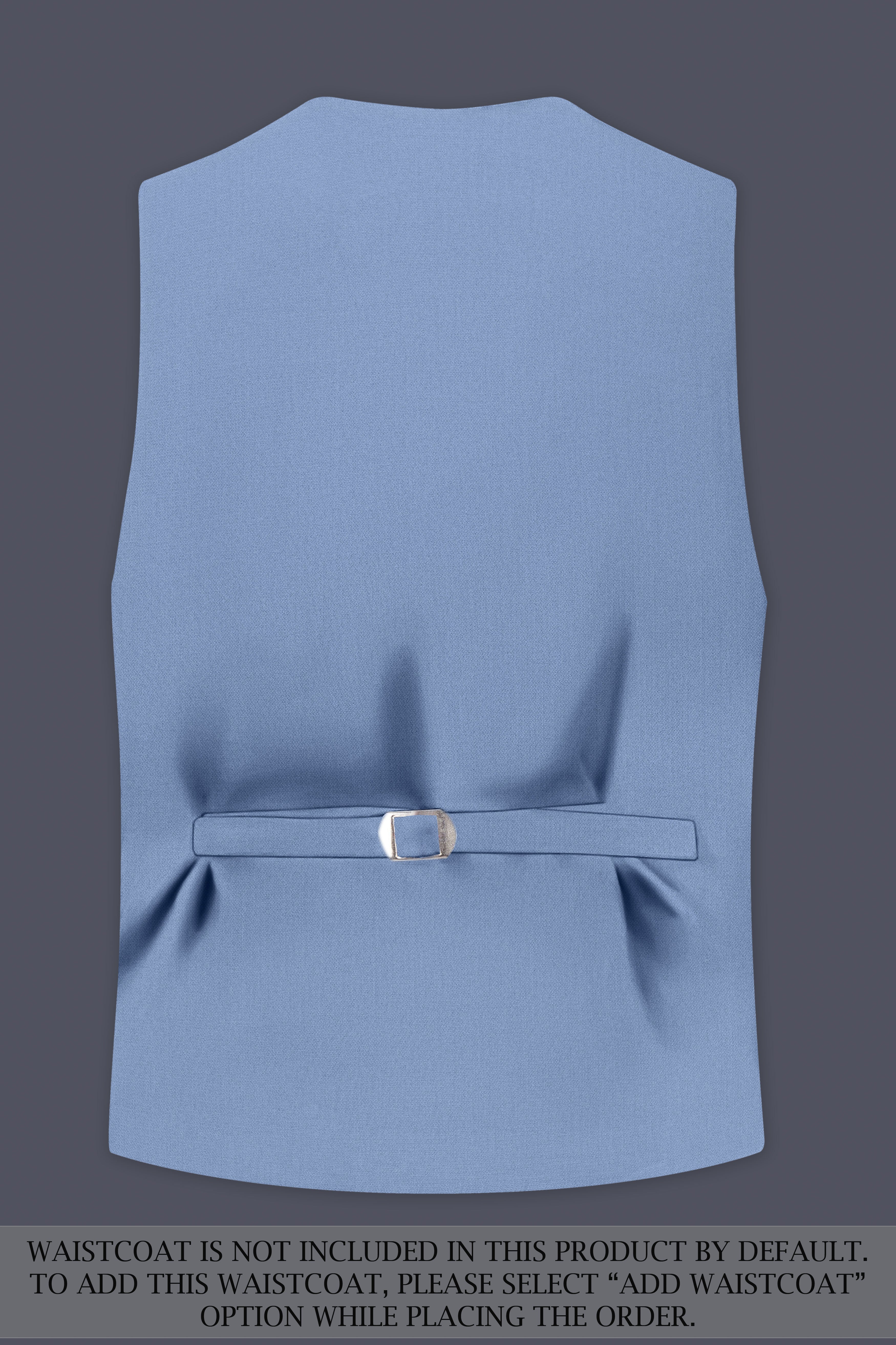 Harbor-Waterloo Blue Diamond Textured Wool Rich Slight Stretch Double Breasted Suit