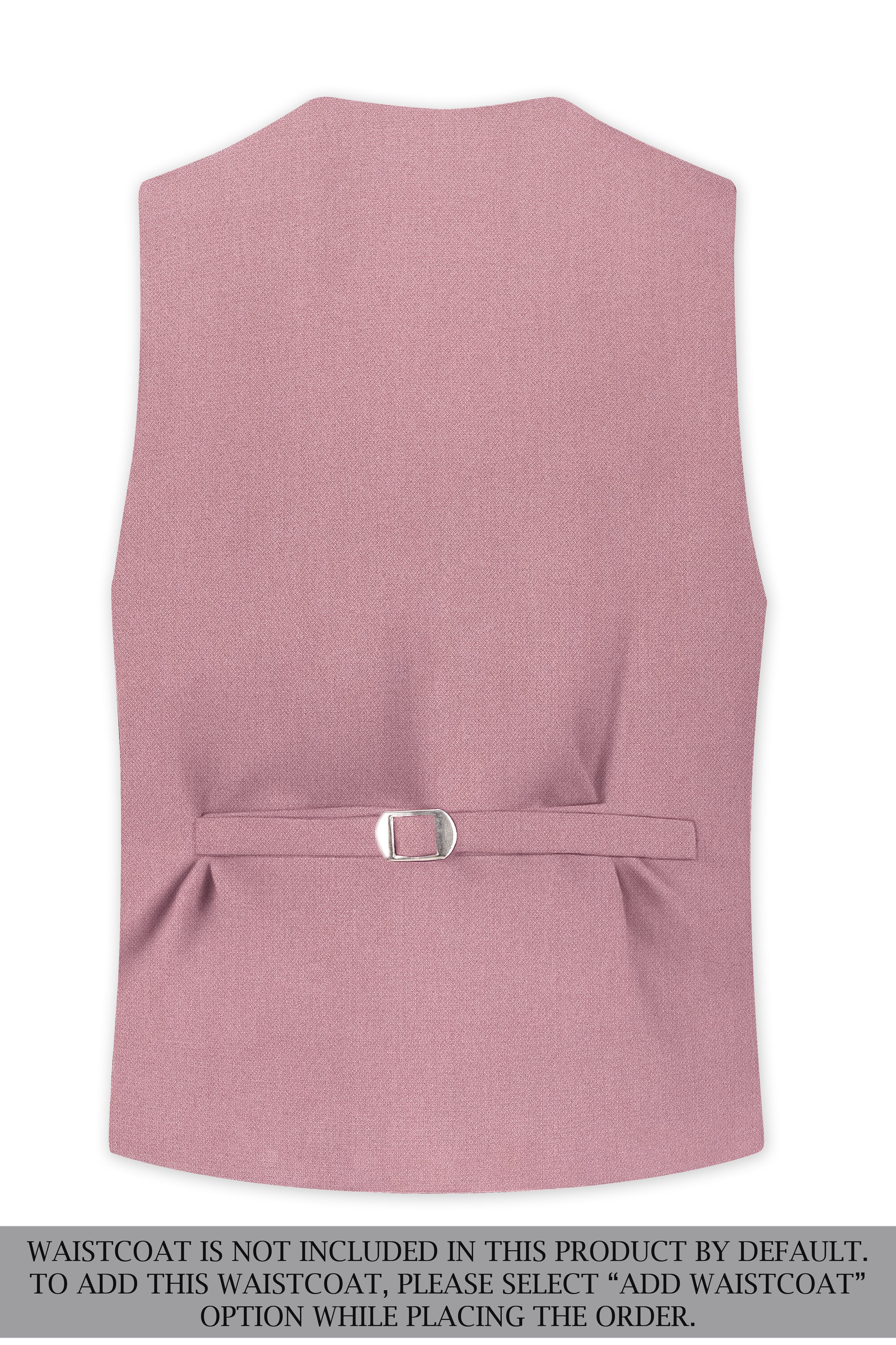 Aurore-Brandy Rose Pink Diamond Textured Wool Rich Slight Stretch Double Breasted Suit