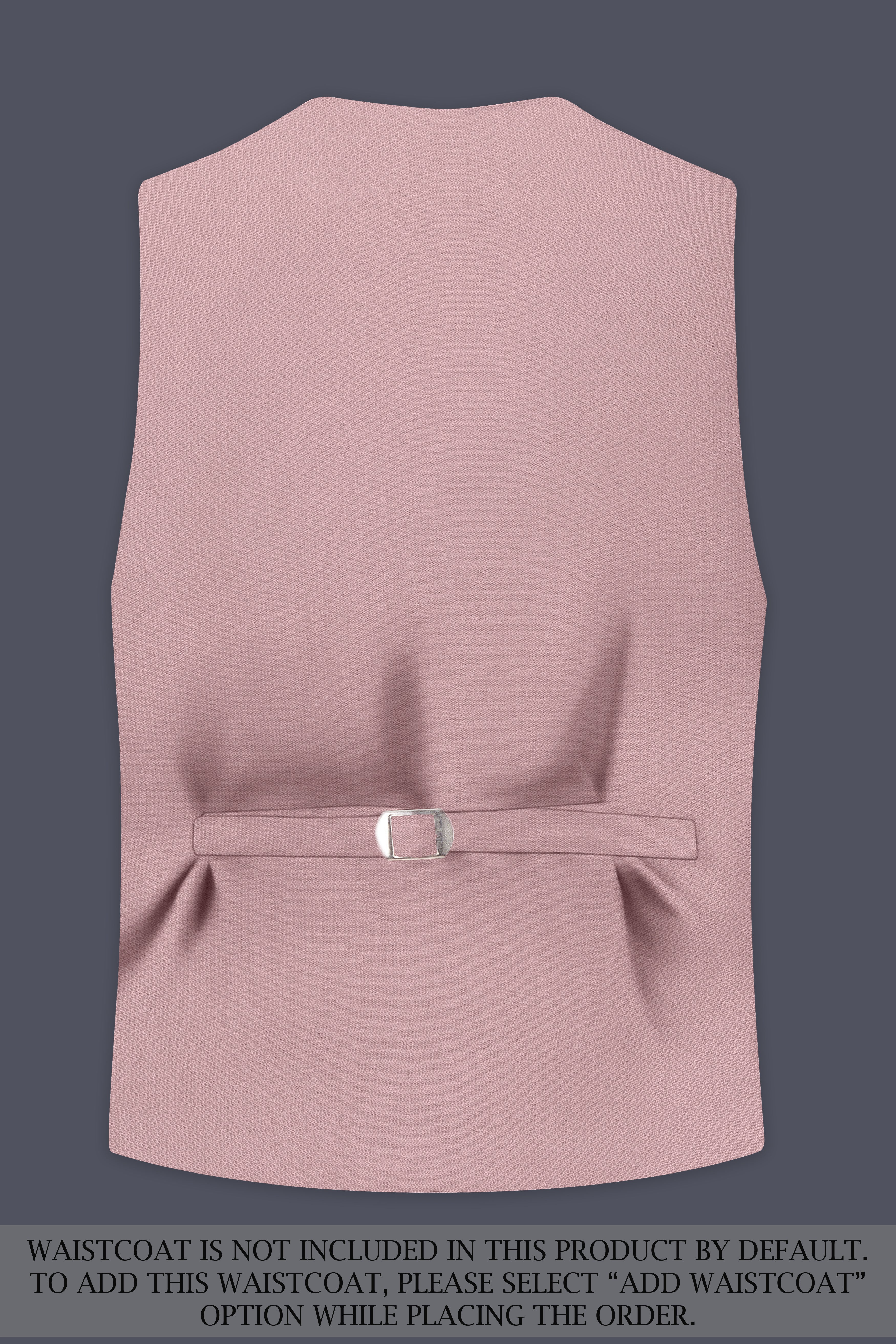 Aurore-Brandy Rose Pink Diamond Textured Wool Rich Slight Stretch Double Breasted Suit