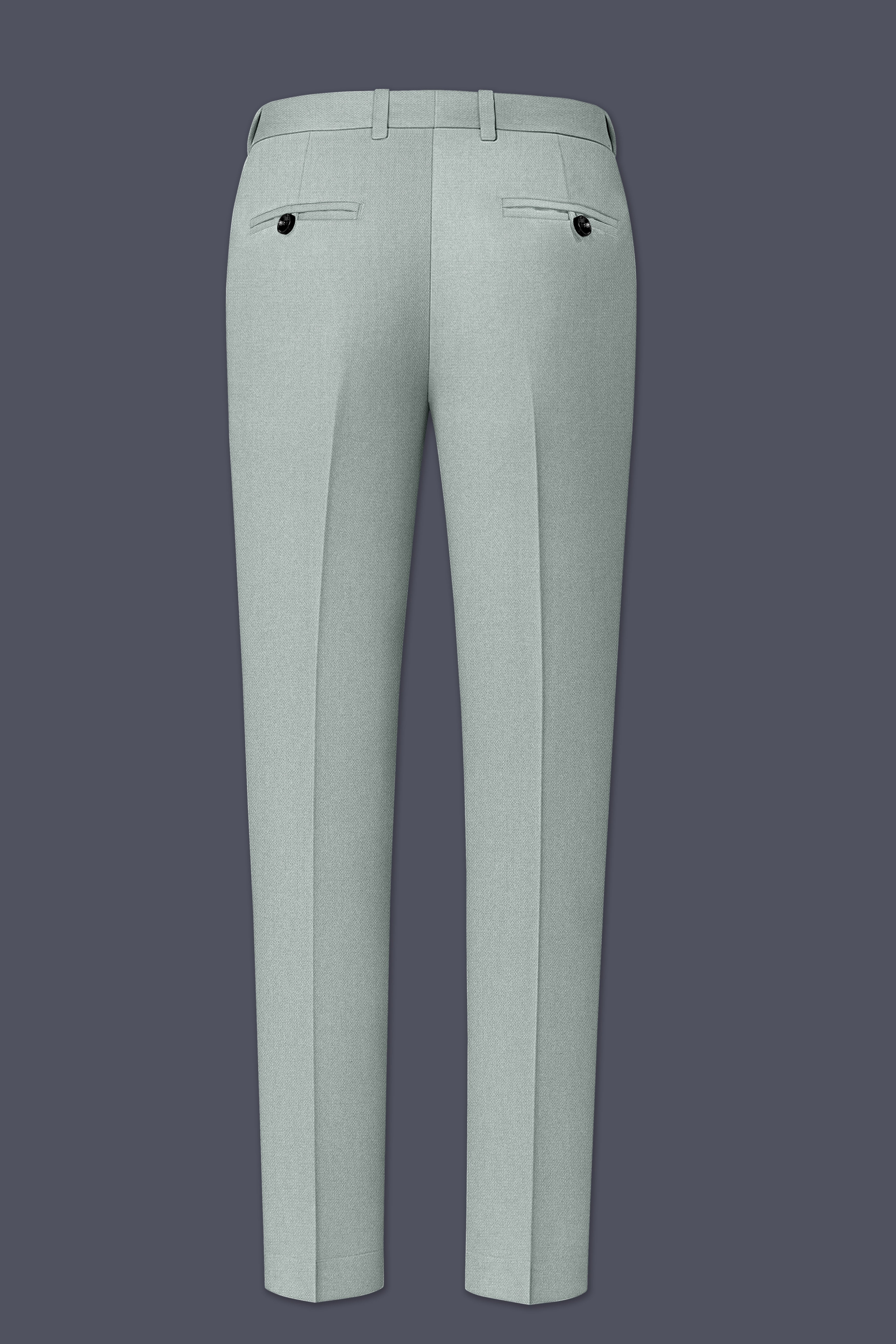 Sylvan-Cascade Green Diamond Textured Wool Rich Slight Stretch Double Breasted Suit