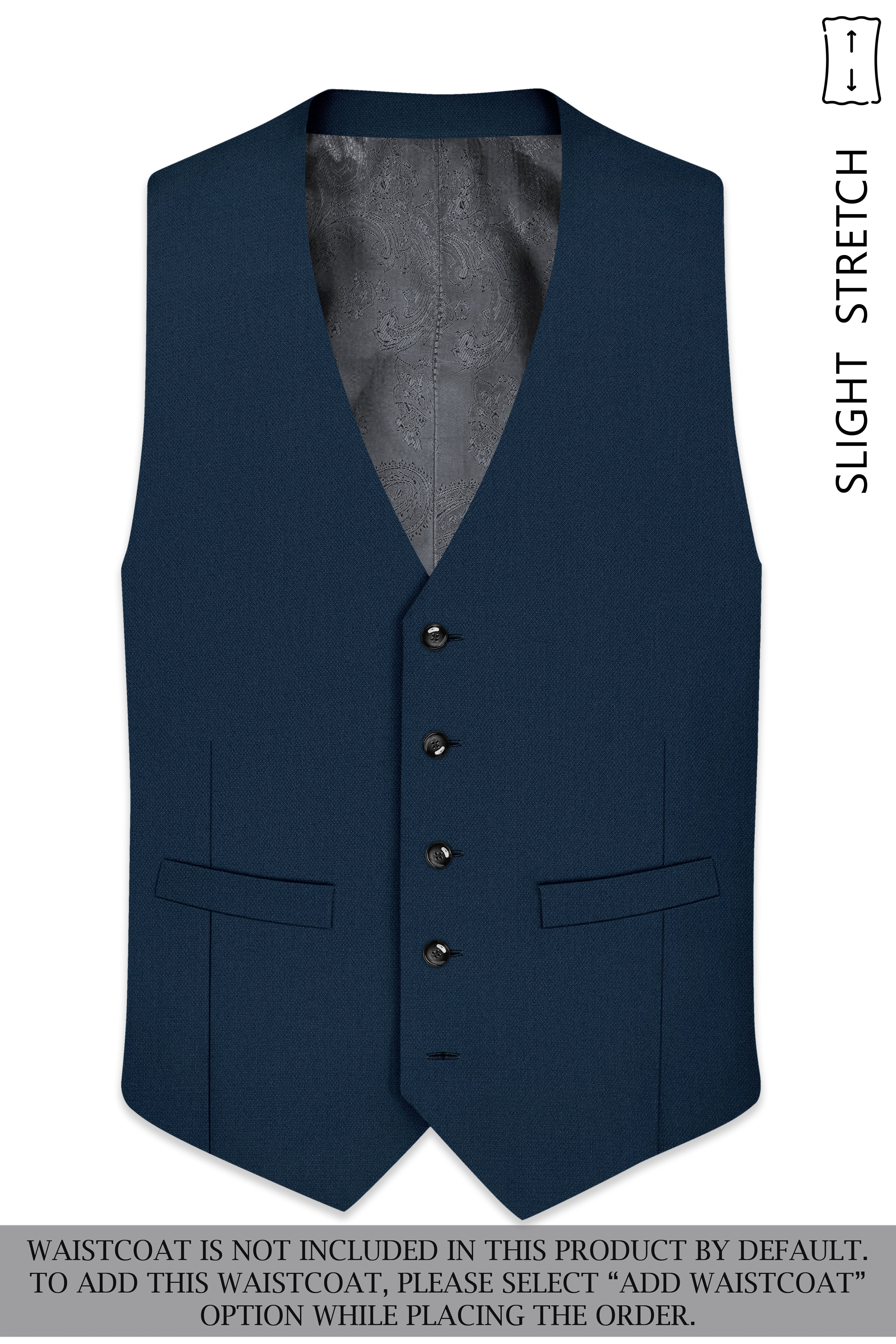 Noctis-Cinder Blue Diamond Textured Wool Rich Slight Stretch Double Breasted Suit