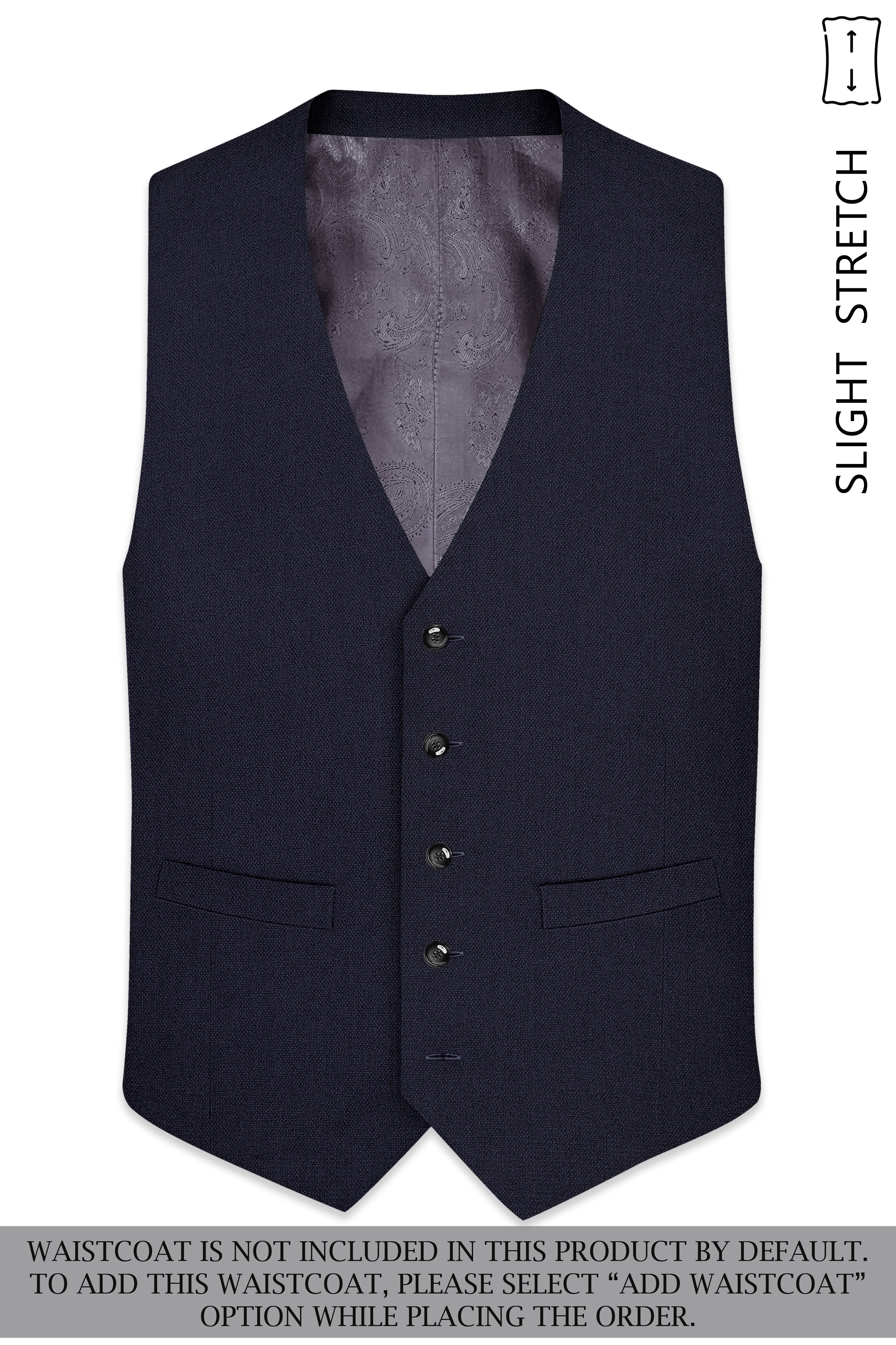 Vesper-Bastille Purple Diamond Textured Wool Rich Slight Stretch Double Breasted Suit