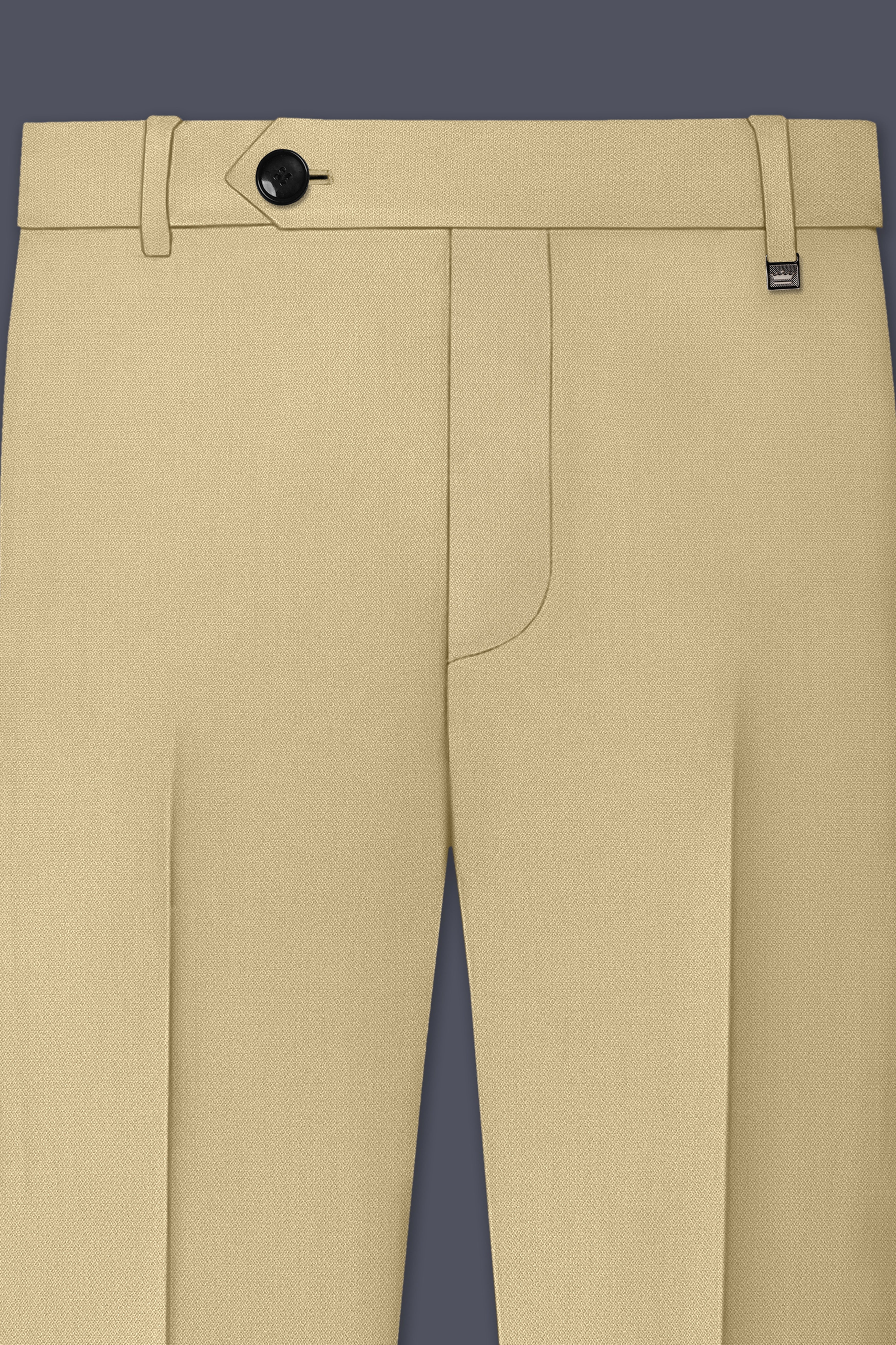 Sable-Mongoose Cream Diamond Textured Wool Rich Slight Stretch Double Breasted Suit
