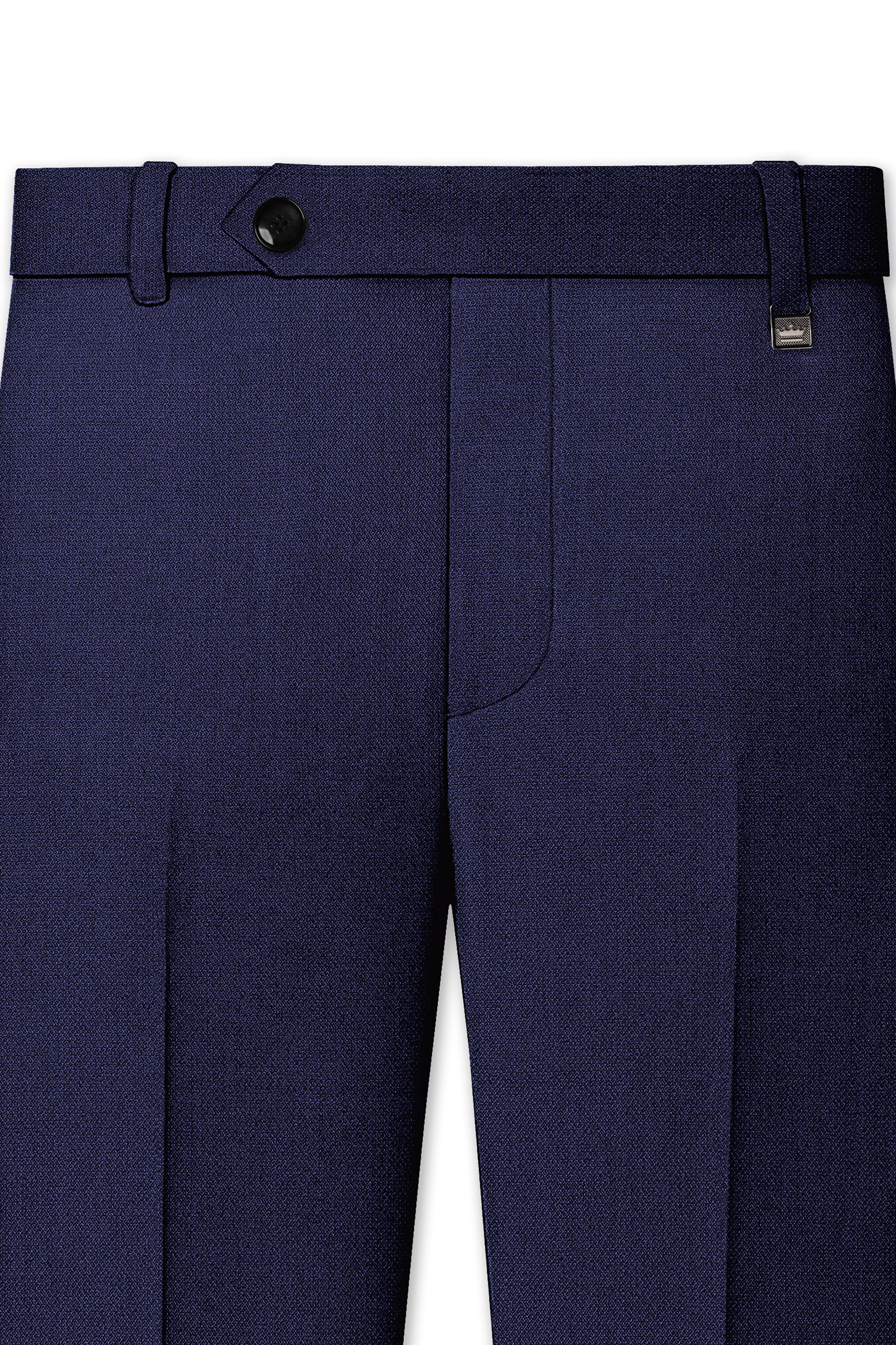 Orion-Vulcan Blue Diamond Textured Wool Rich Slight Stretch Double Breasted Suit