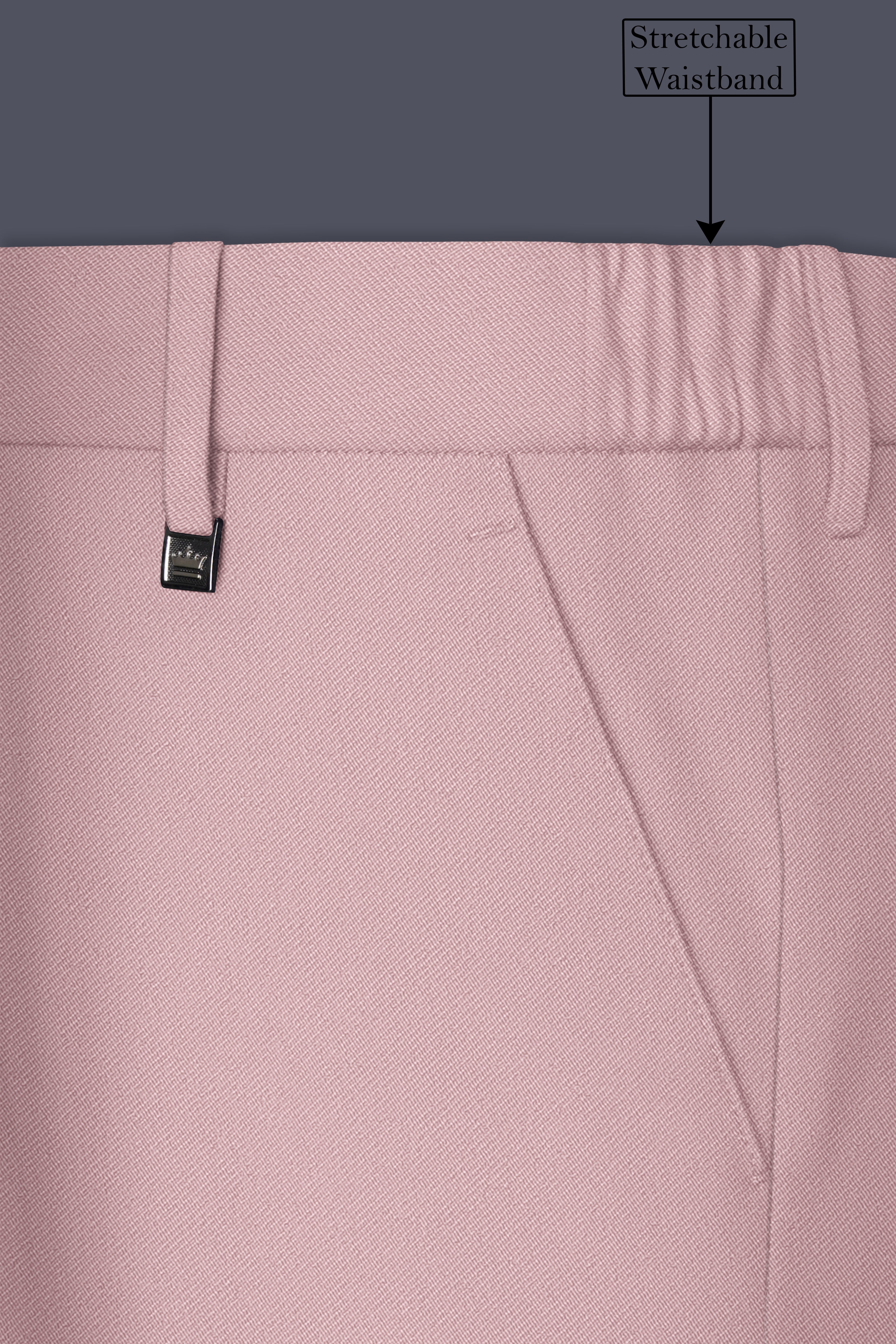 Solenne-Korean Pharlap Peach 4-Way Stretch Wrinkle-Free Wool Rich Single Breasted Suit