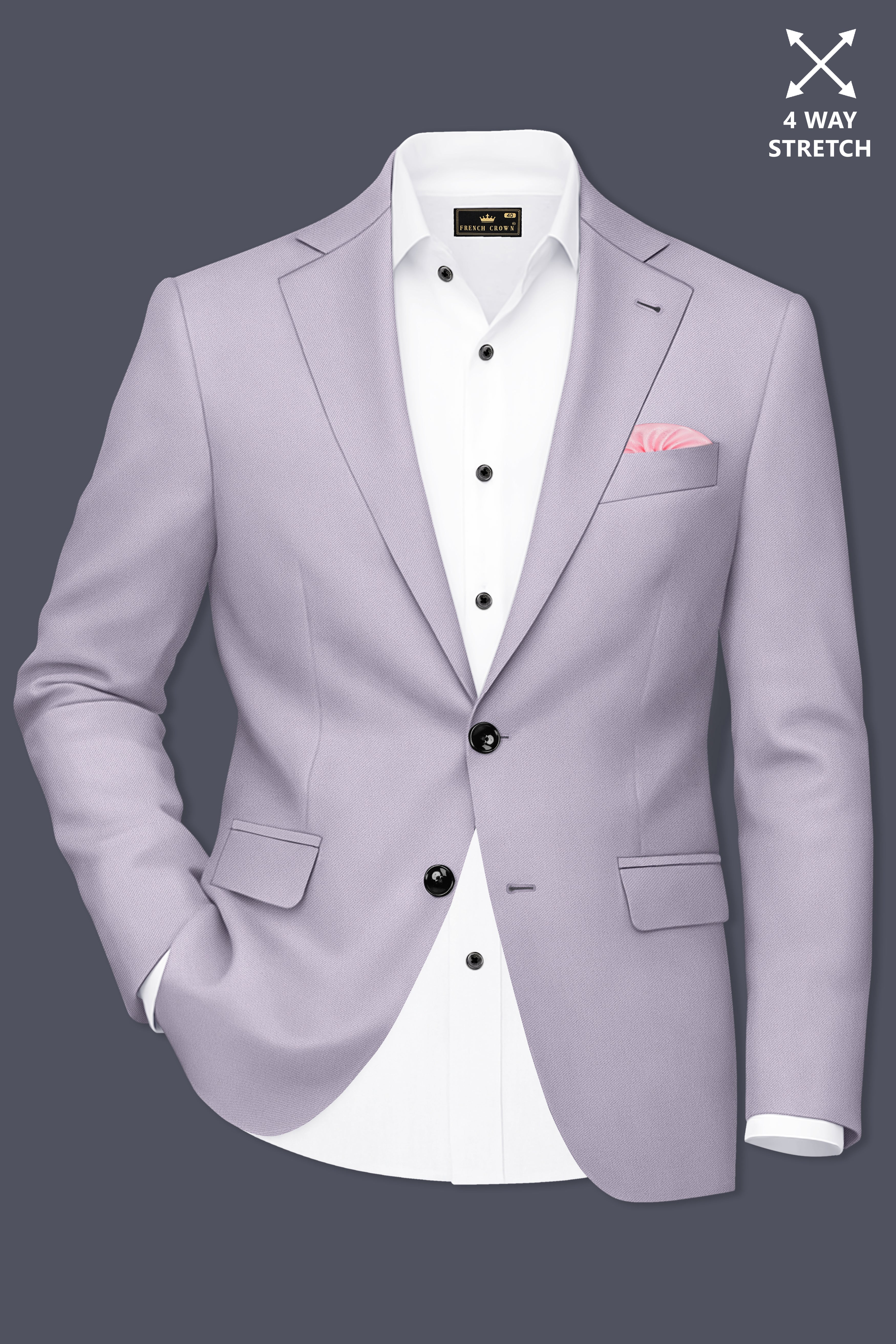 Aegis-Korean Iron Gray 4-Way Stretch Wrinkle-Free Wool Rich Single Breasted Suit