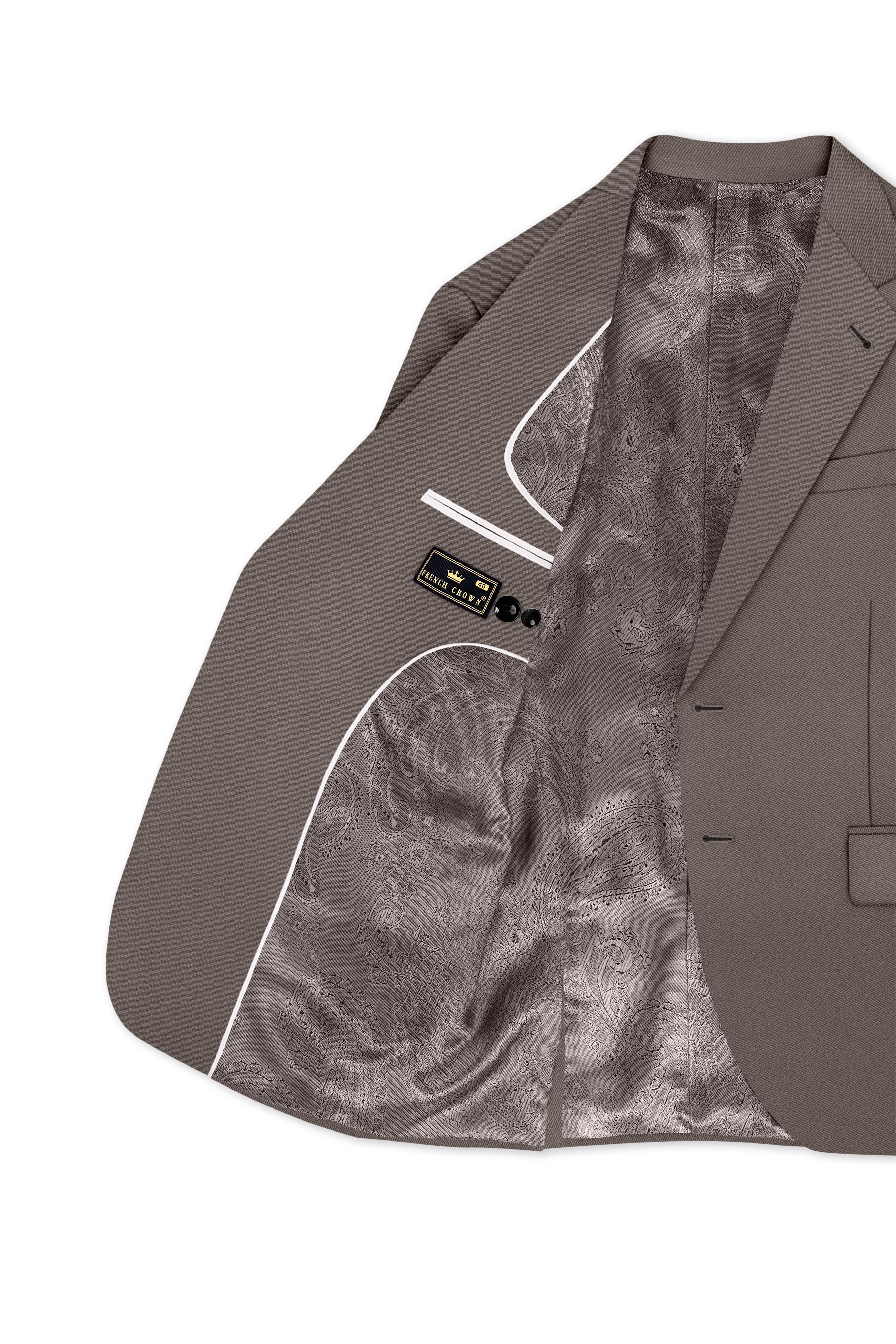 Monarch-Korean Flint Brown 4-Way Stretch Wrinkle-Free Wool Rich Single Breasted Suit