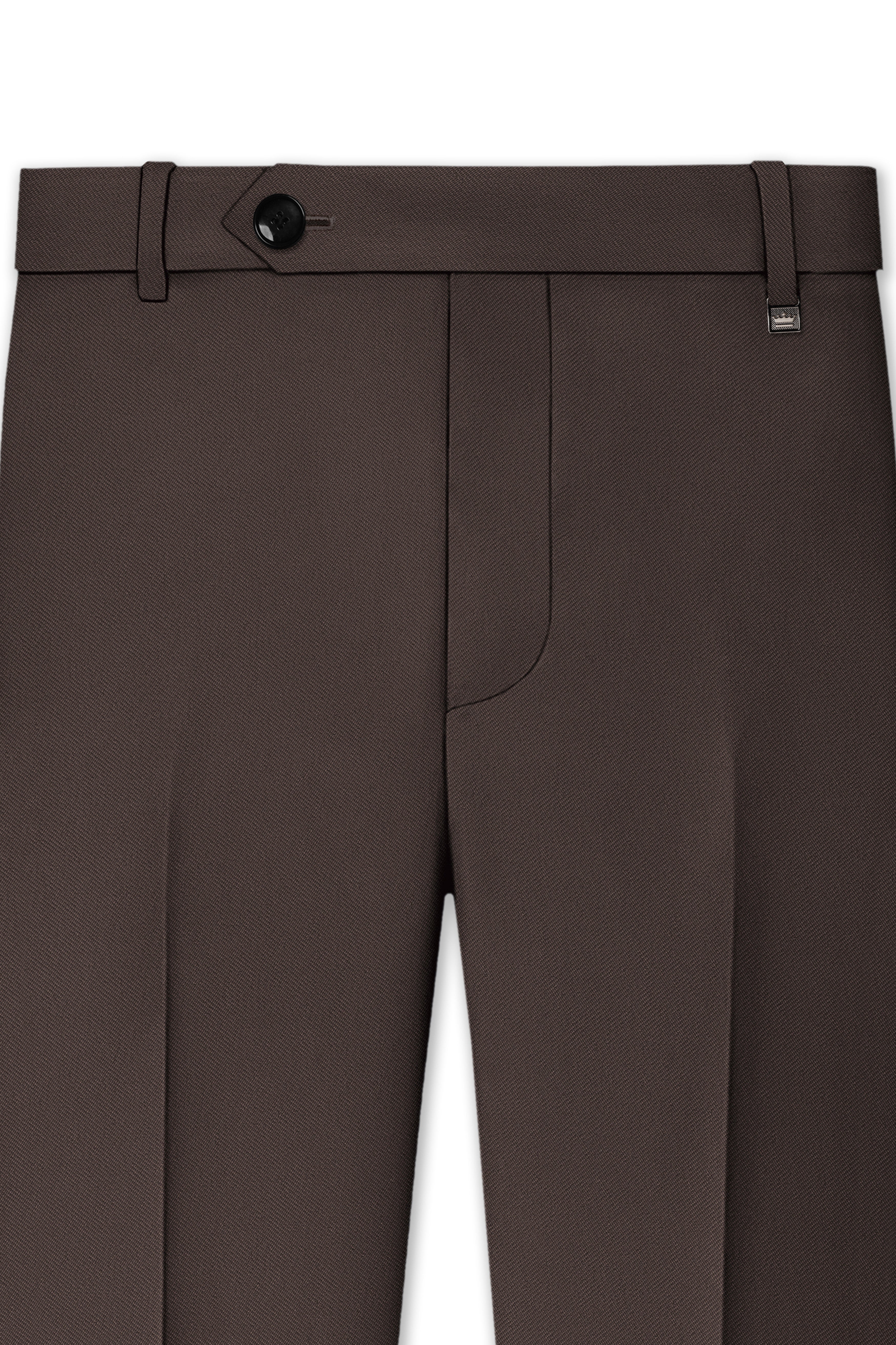 Serein-Korean Taupe Brown 4-Way Stretch Wrinkle-Free Wool Rich Double Breasted Suit