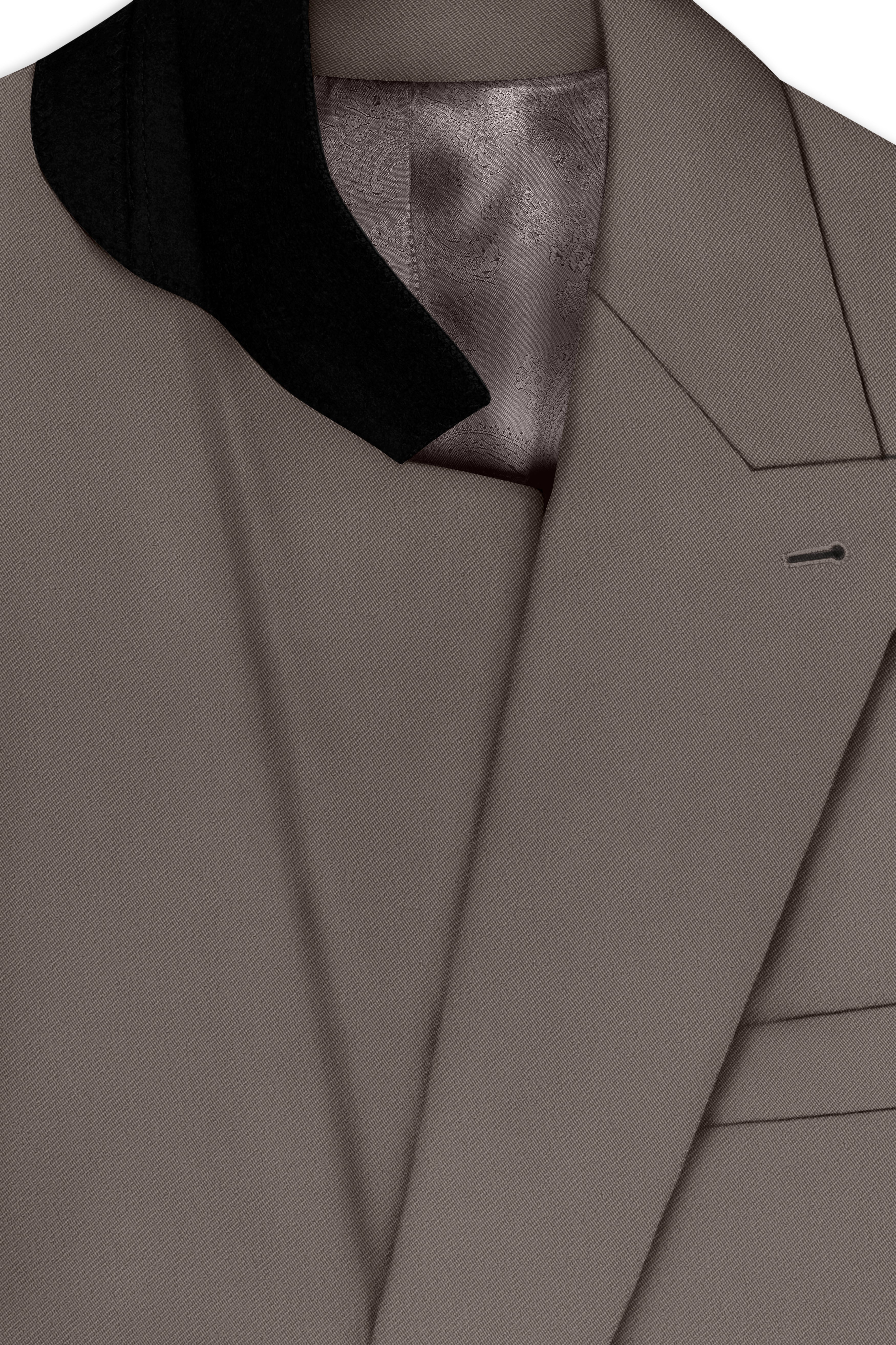 Monarch-Korean Flint Brown 4-Way Stretch Wrinkle-Free Wool Rich Double Breasted Suit